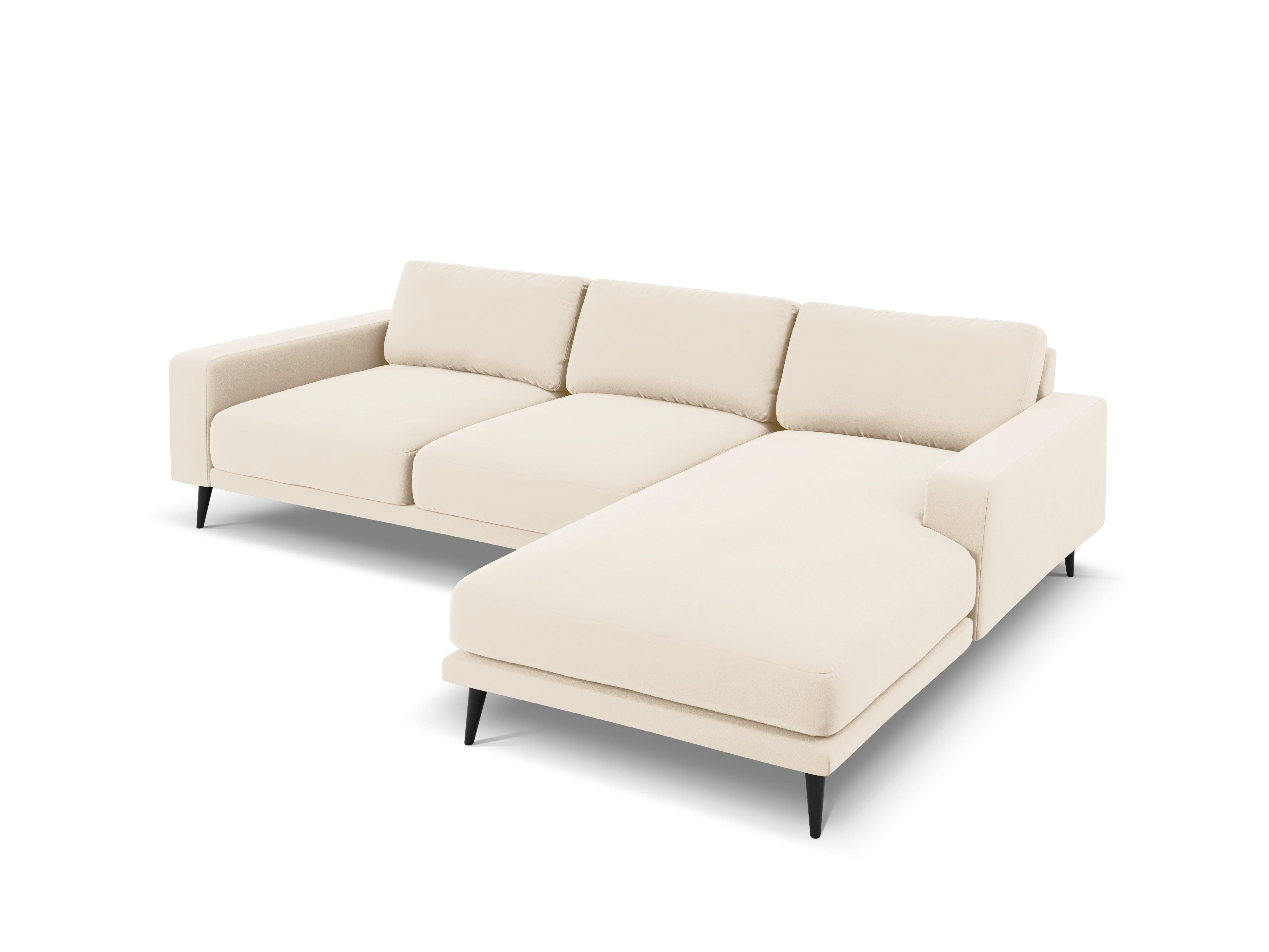 Velvet Right Corner Sofa, "Kylie", 4 Seats, 232x160x80
Made in Europe, Micadoni, Eye on Design