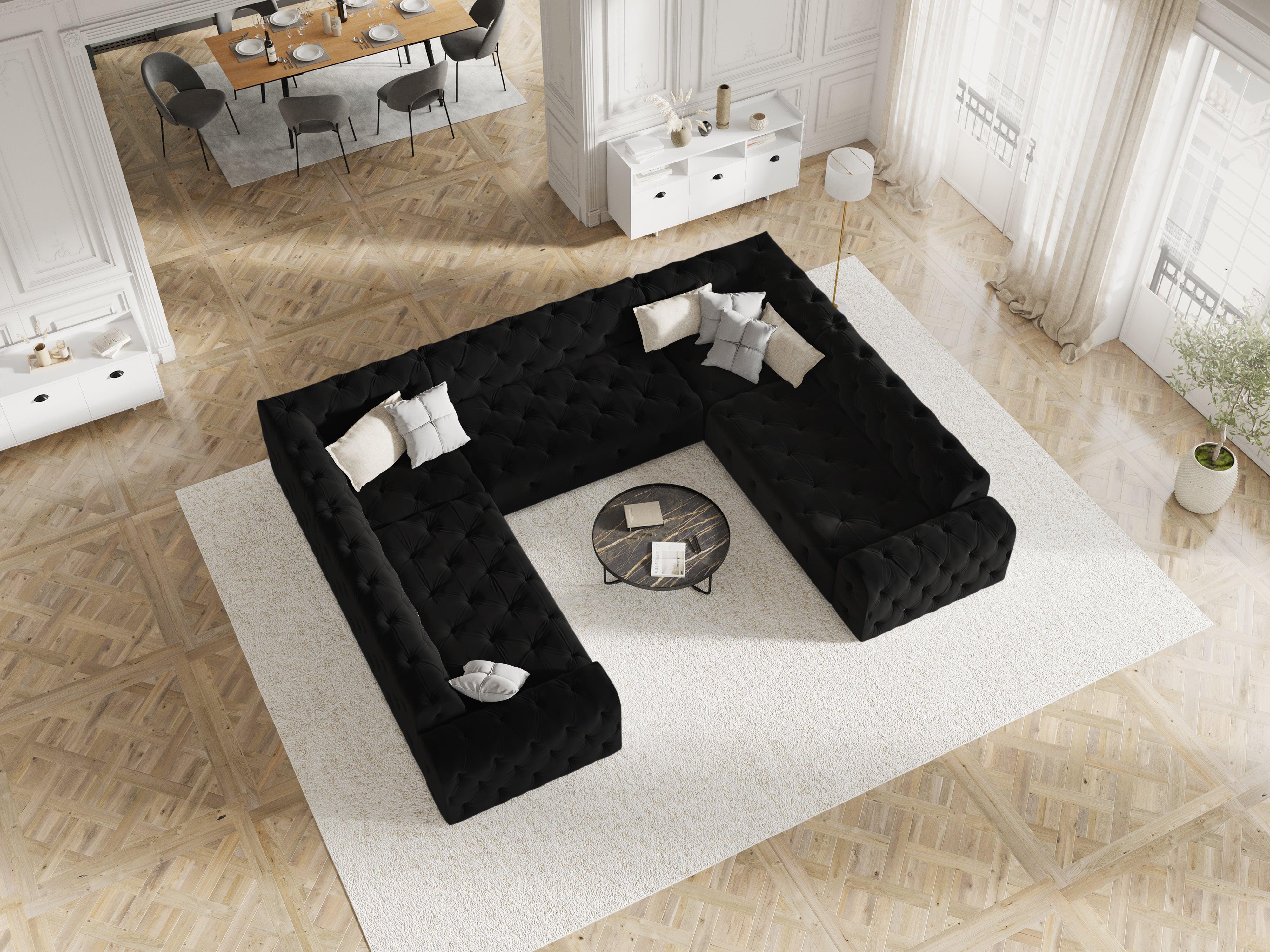 Velvet Panoramic Sofa, "Candice", 8 Seats, 318x254x80
Made in Europe, Micadoni, Eye on Design