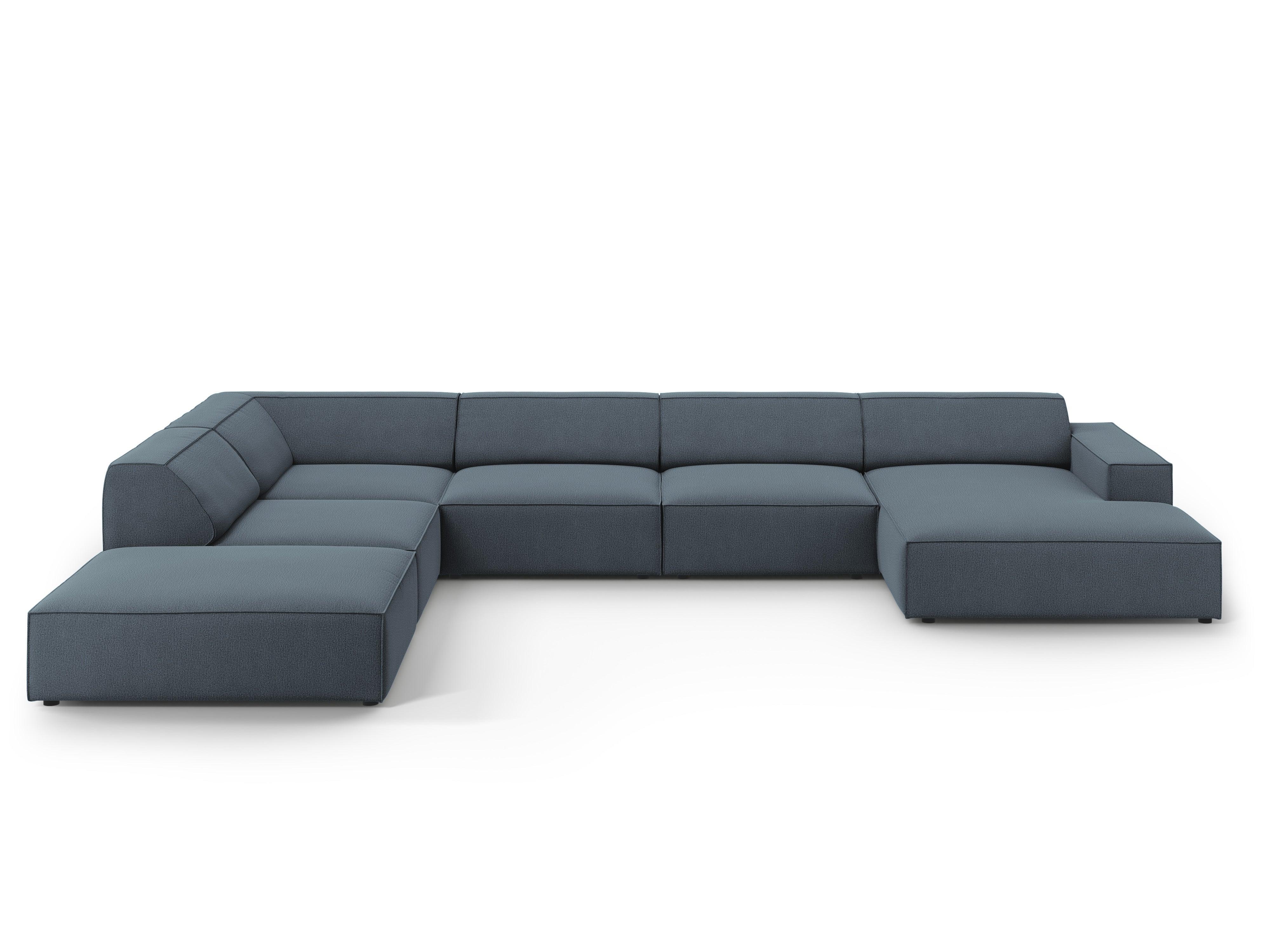 Sofa panoramiczna lewostronna JODIE niebieski Micadoni    Eye on Design