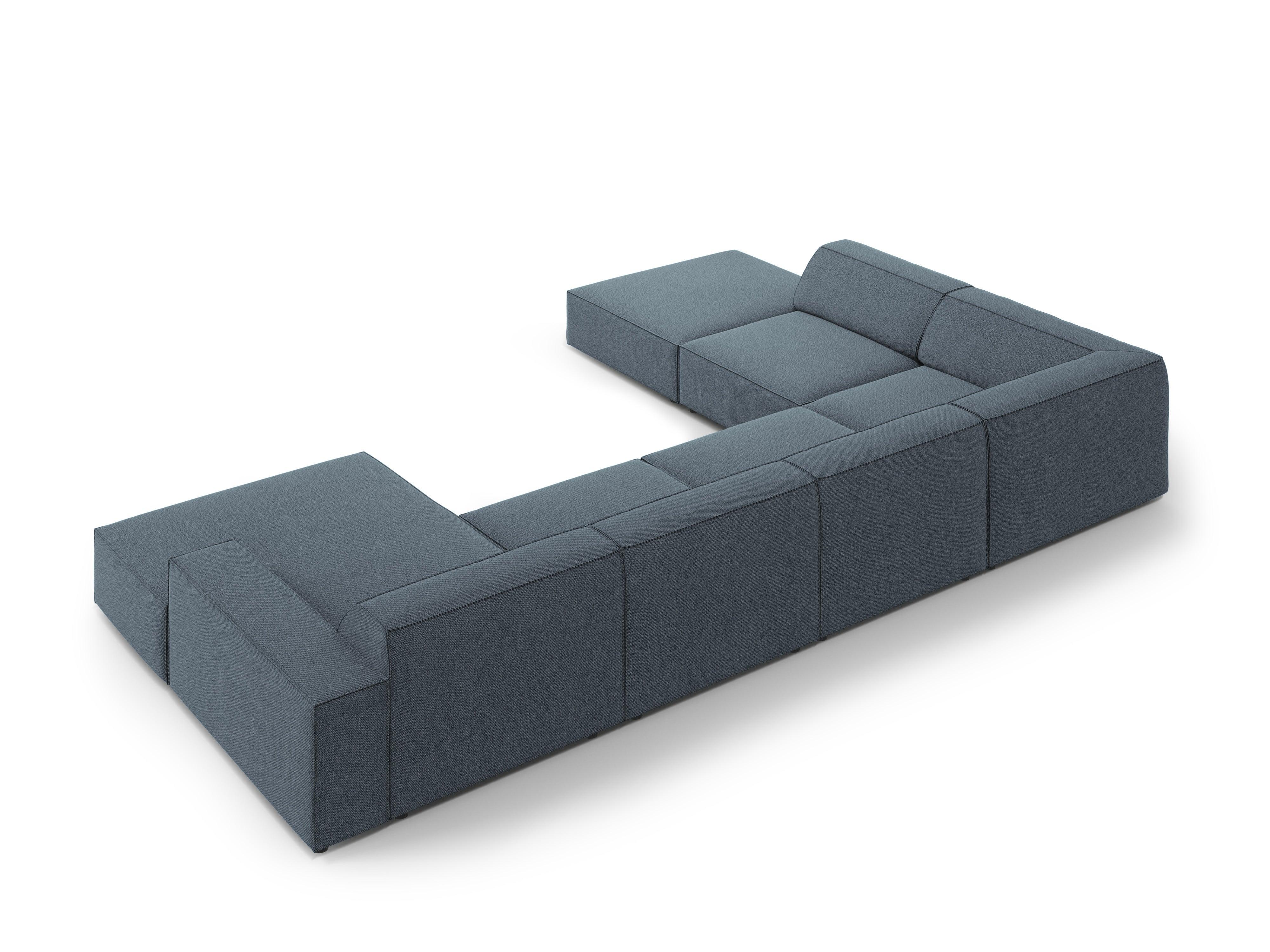 Sofa panoramiczna lewostronna JODIE niebieski Micadoni    Eye on Design