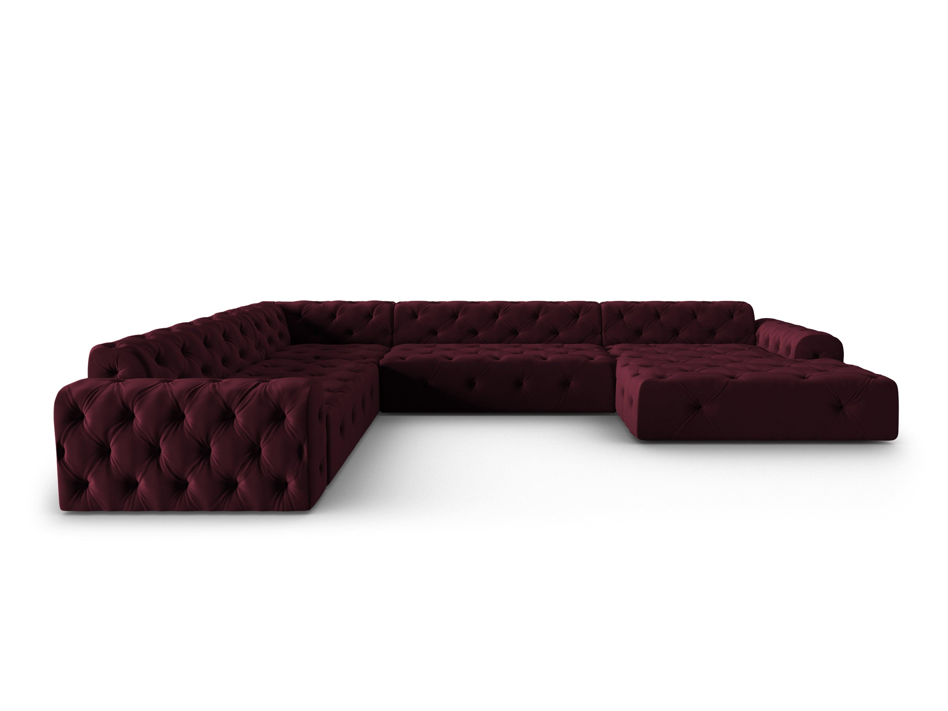 Velvet Panoramic Left Corner Sofa, "Candice", 6 Seats, 334x254x80
Made in Europe, Micadoni, Eye on Design