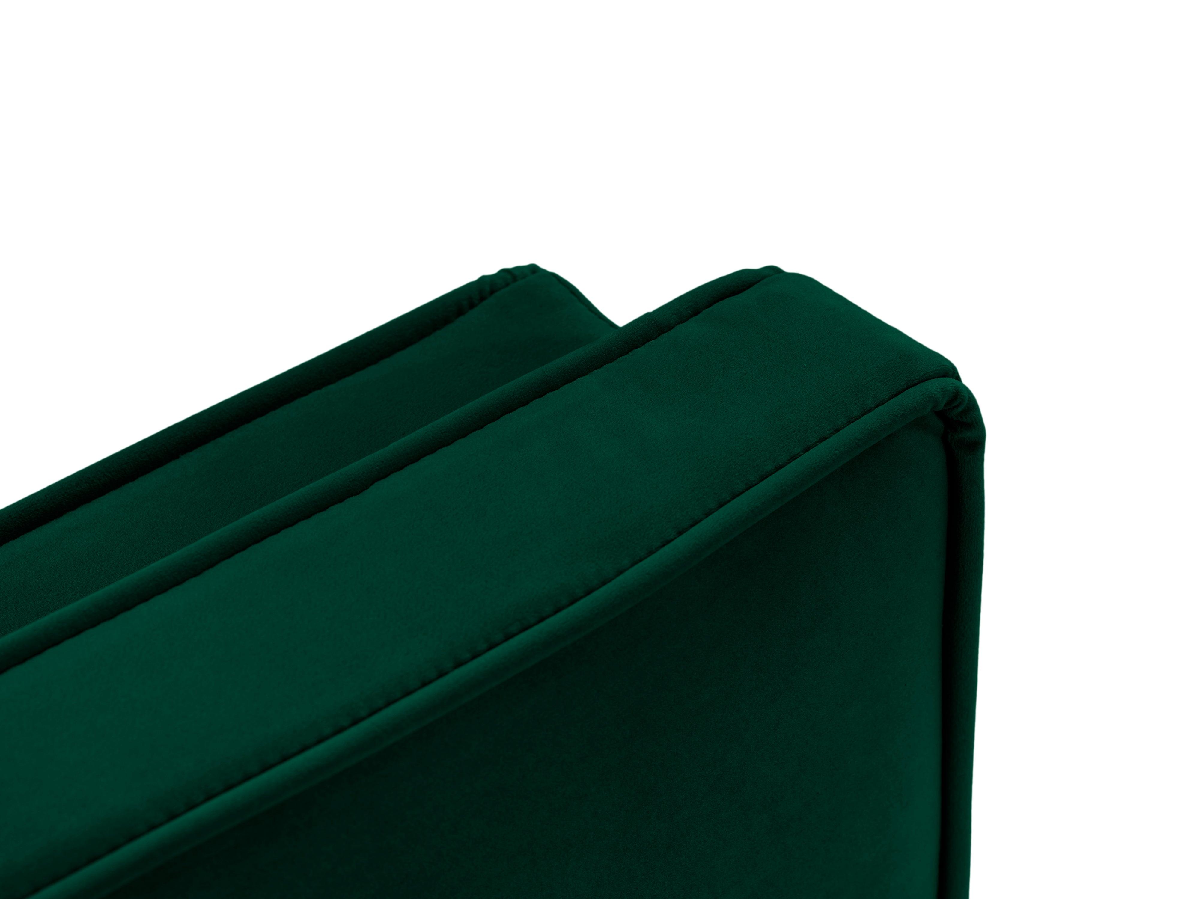 Fotel aksamitny LUIS zieleń butelkowa z czarną podstawą Milo Casa    Eye on Design