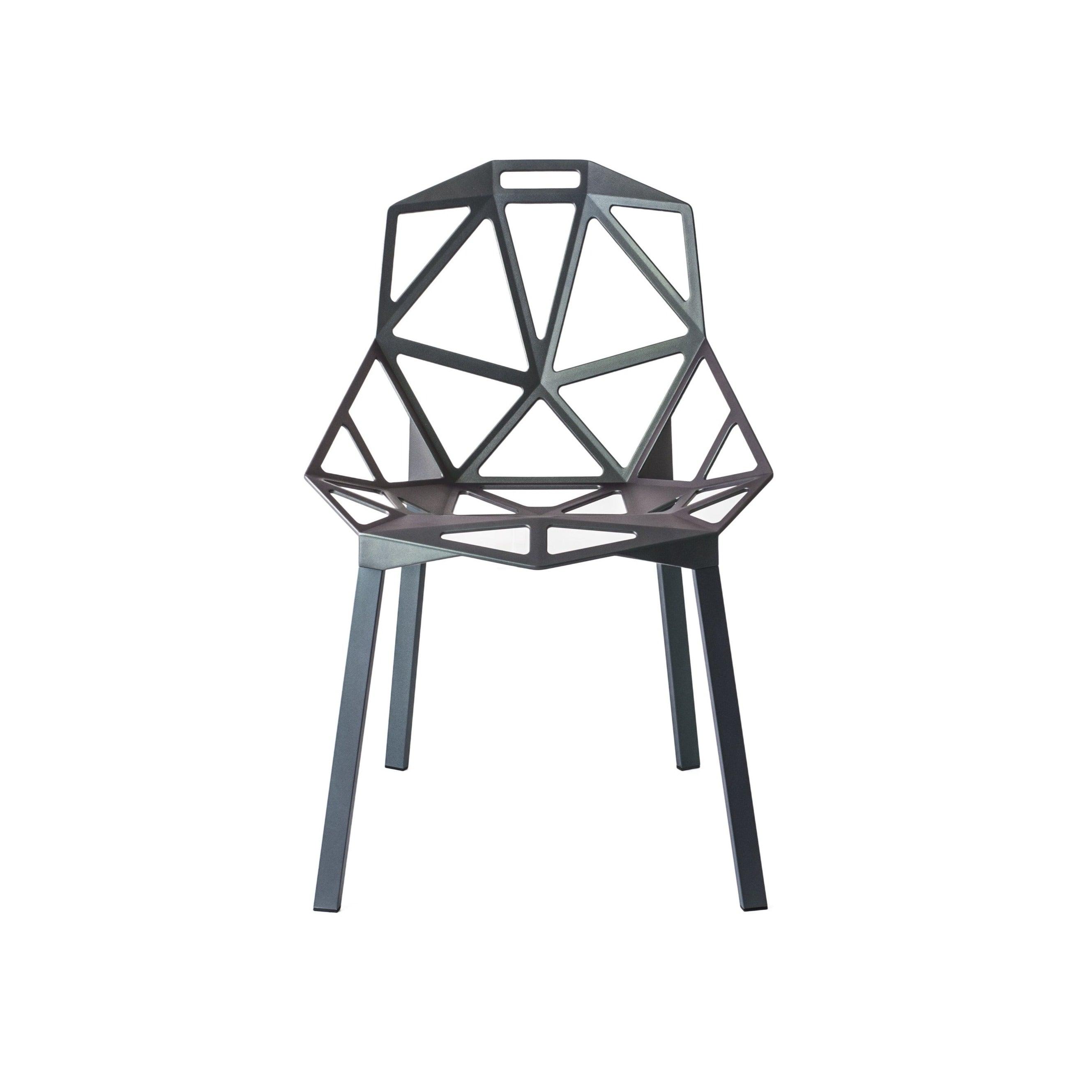 Krzesło CHAIR_ONE szarozielony z aluminium, Magis, Eye on Design