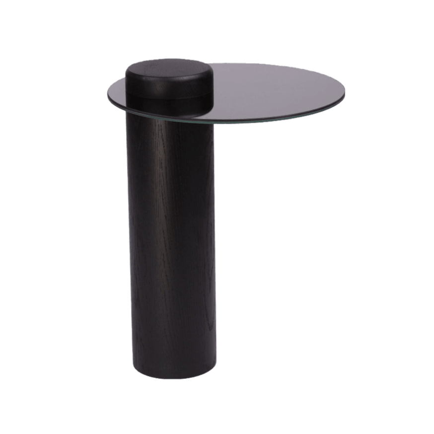 Stolik SKIEN #1 czarny dąb z lustrzanym blatem, Nordifra, Eye on Design