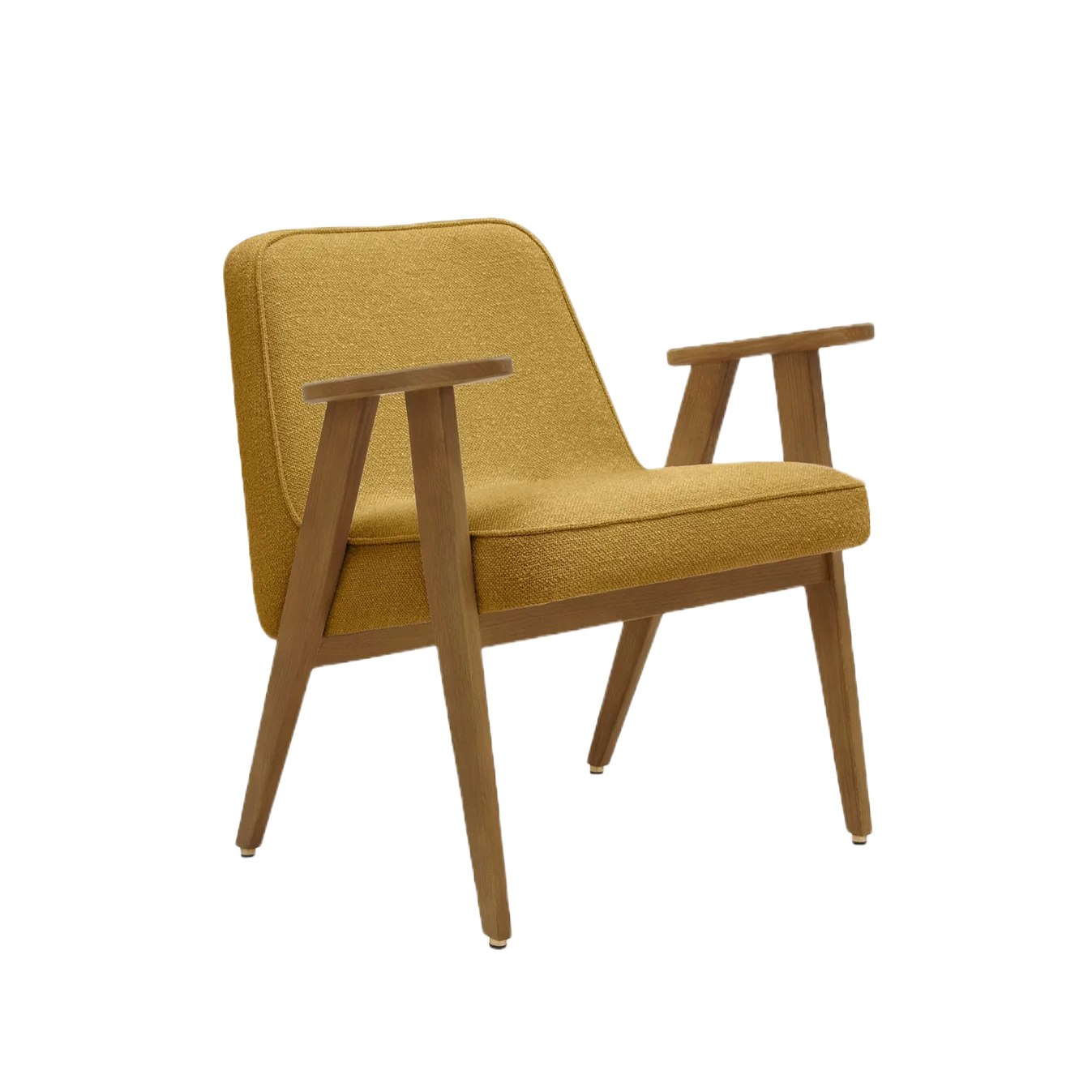 Fotel 366 żółty w tkaninie Boucle Mustard 366 concept    Eye on Design