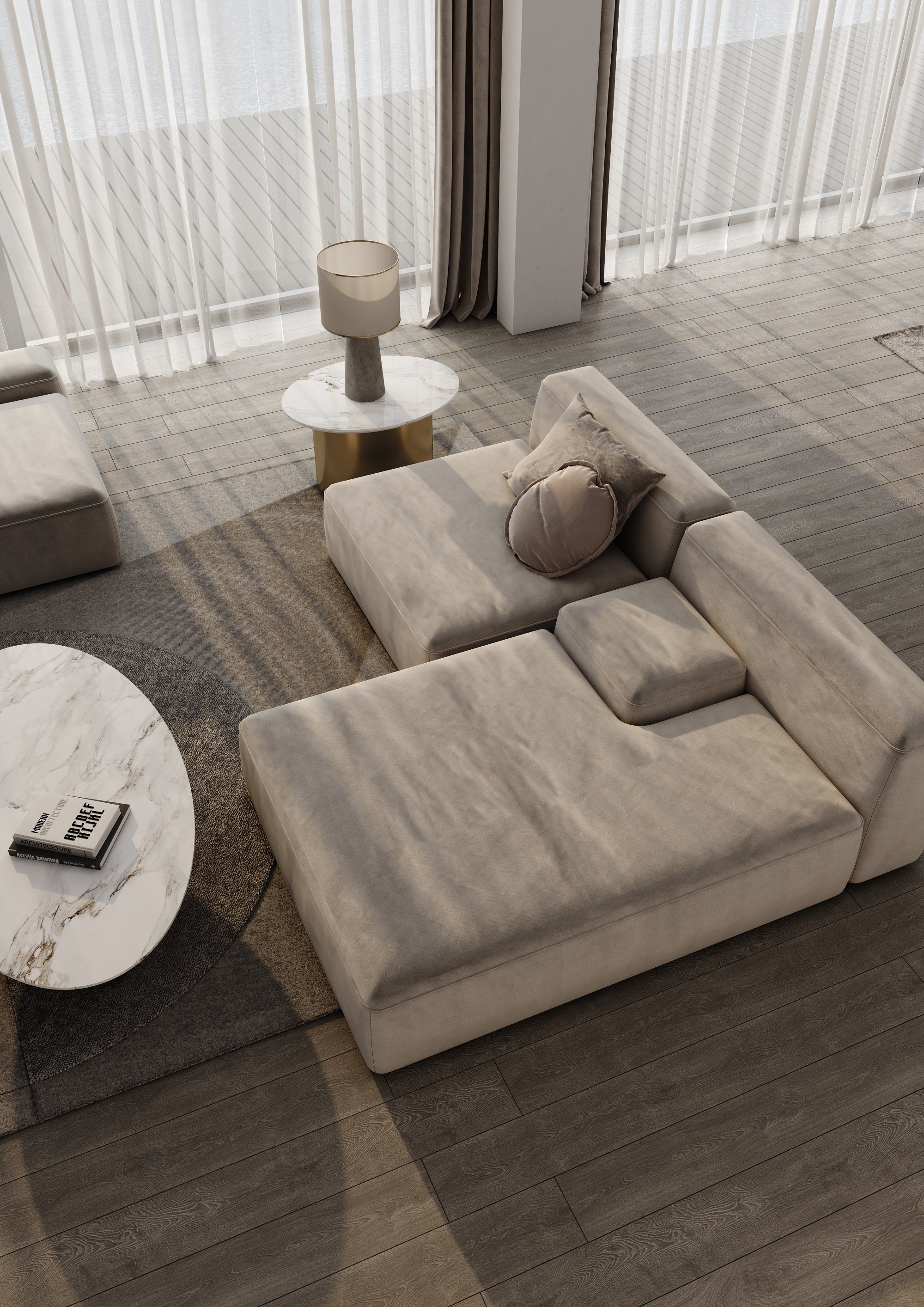 Sofa modułowa NATA - puf wciskany (kolor do wyboru) Absynth    Eye on Design