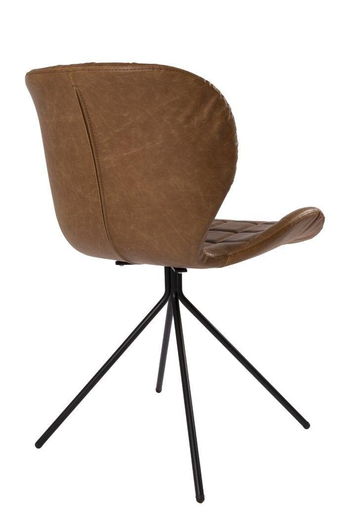 Krzesło OMG brązowa ekoskóra, Zuiver, Eye on Design