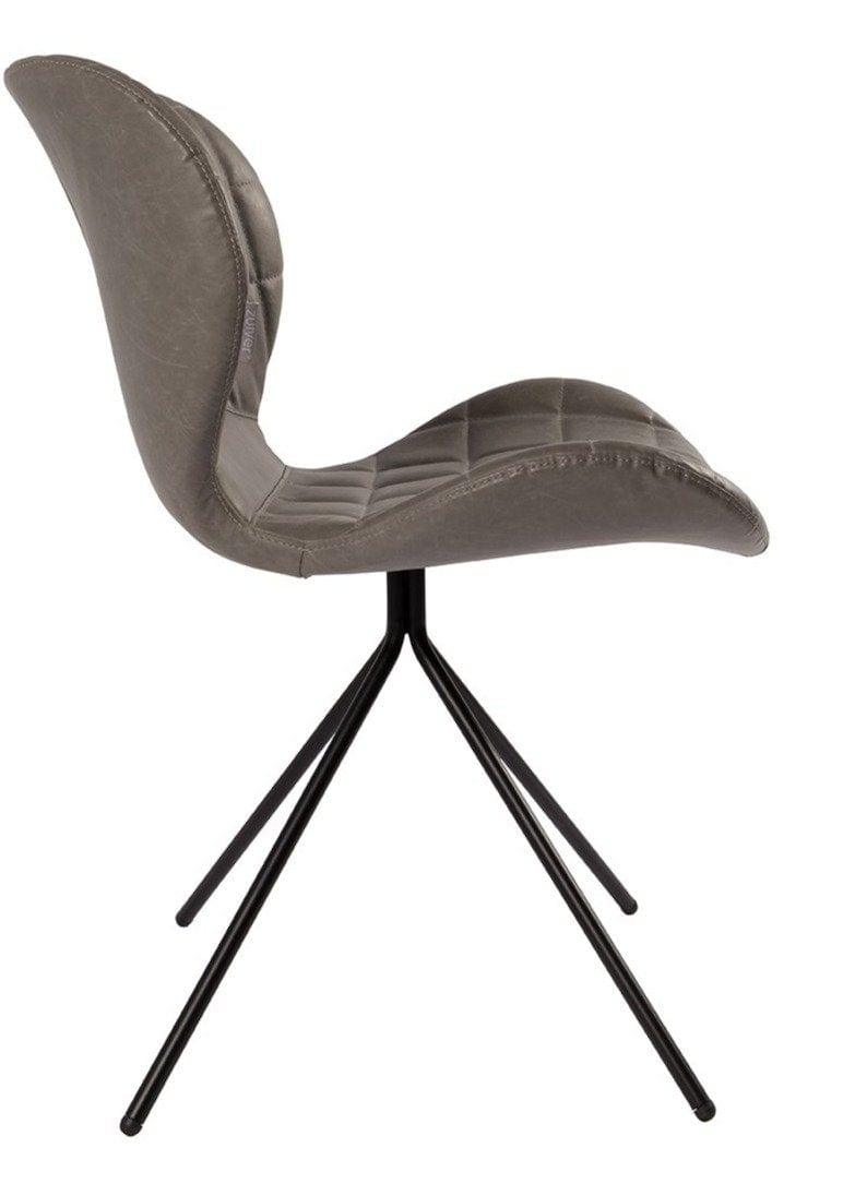 Krzesło OMG szara ekoskóra Zuiver    Eye on Design