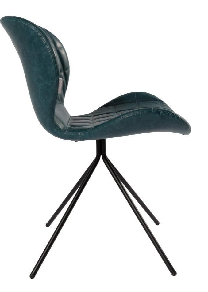 Krzesło OMG granatowa ekoskóra Zuiver    Eye on Design
