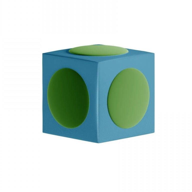 Puf CACKO zielony z niebieskim Happy Barok    Eye on Design