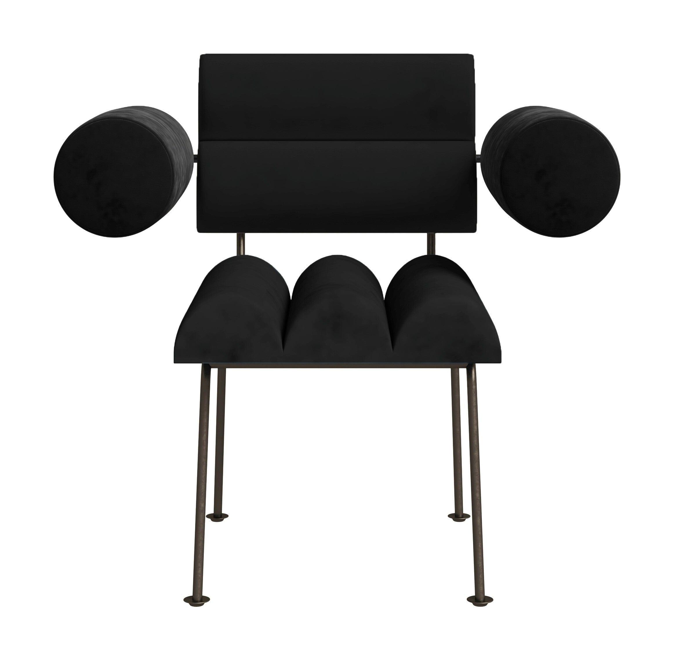 Krzesło z podłokietnikami ROLL&ROLL czarny Happy Barok    Eye on Design