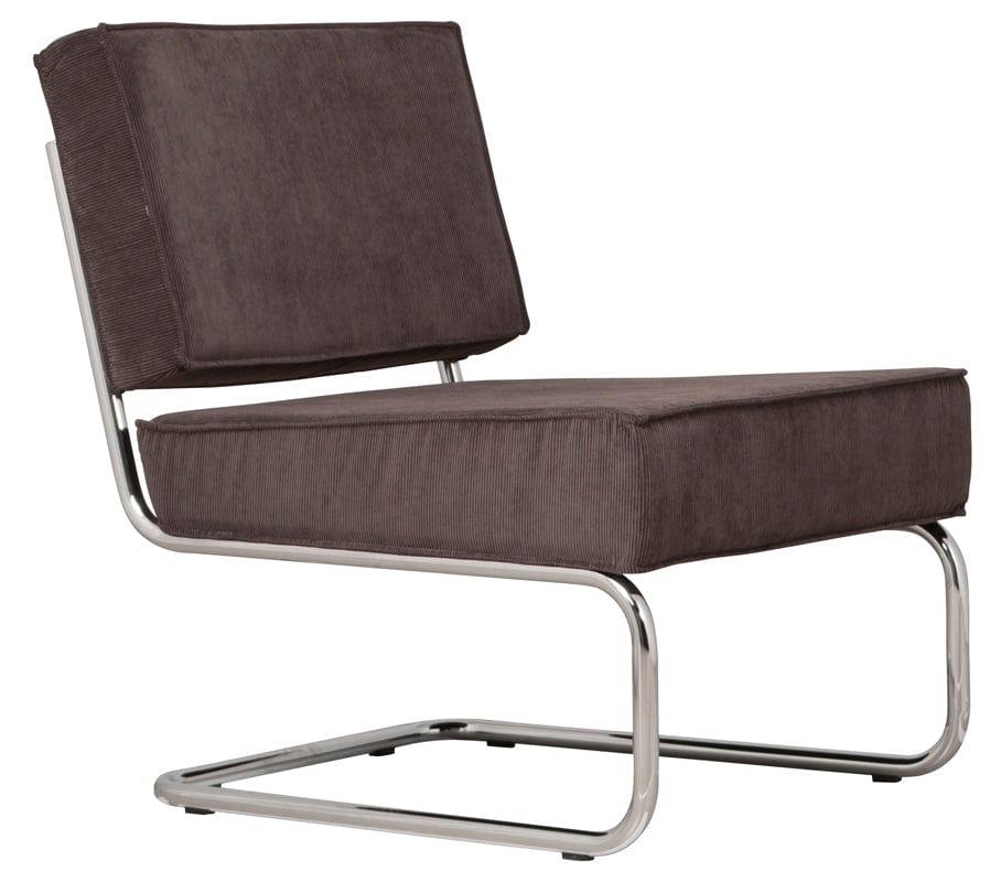Krzesło lounge RIDGE RIB ciemnoszary Zuiver    Eye on Design