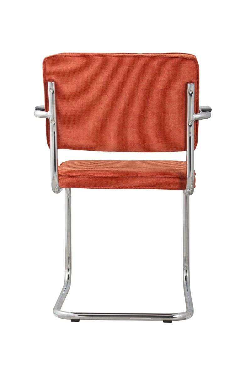 Krzesło z podłokietnikami RIDGE RIB pomarańczowy Zuiver    Eye on Design