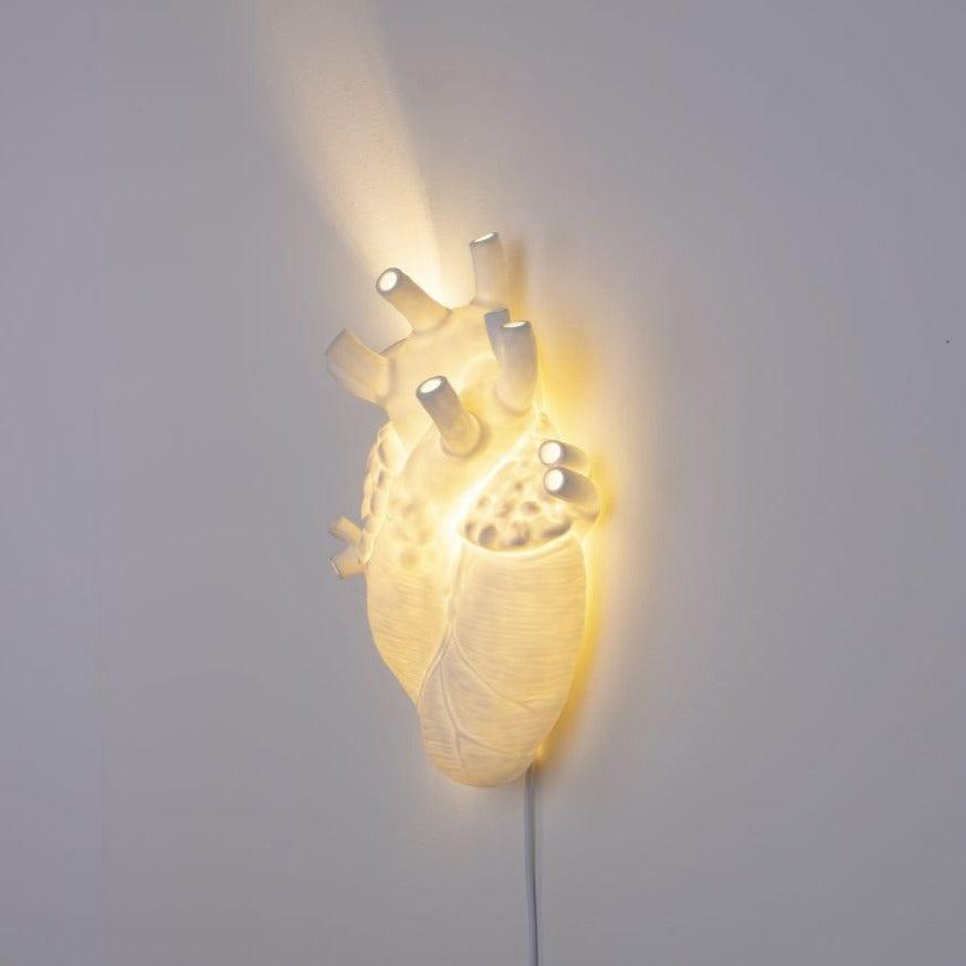 Lampa ścienna HEART biała porcelana, Seletti, Eye on Design