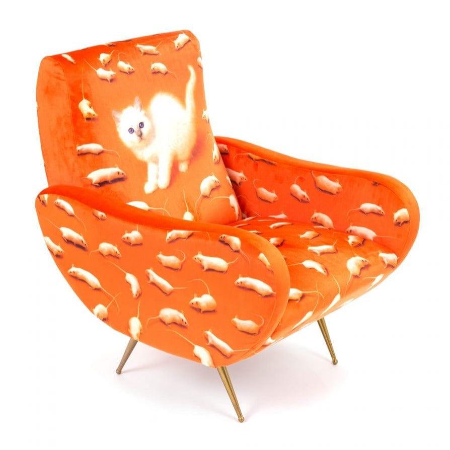 Fotel KITTEN pomarańczowy Seletti    Eye on Design