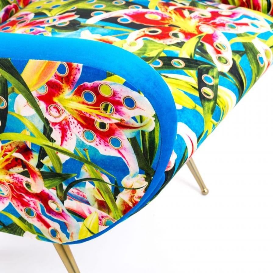 Fotel FLOWERS niebieski Seletti    Eye on Design