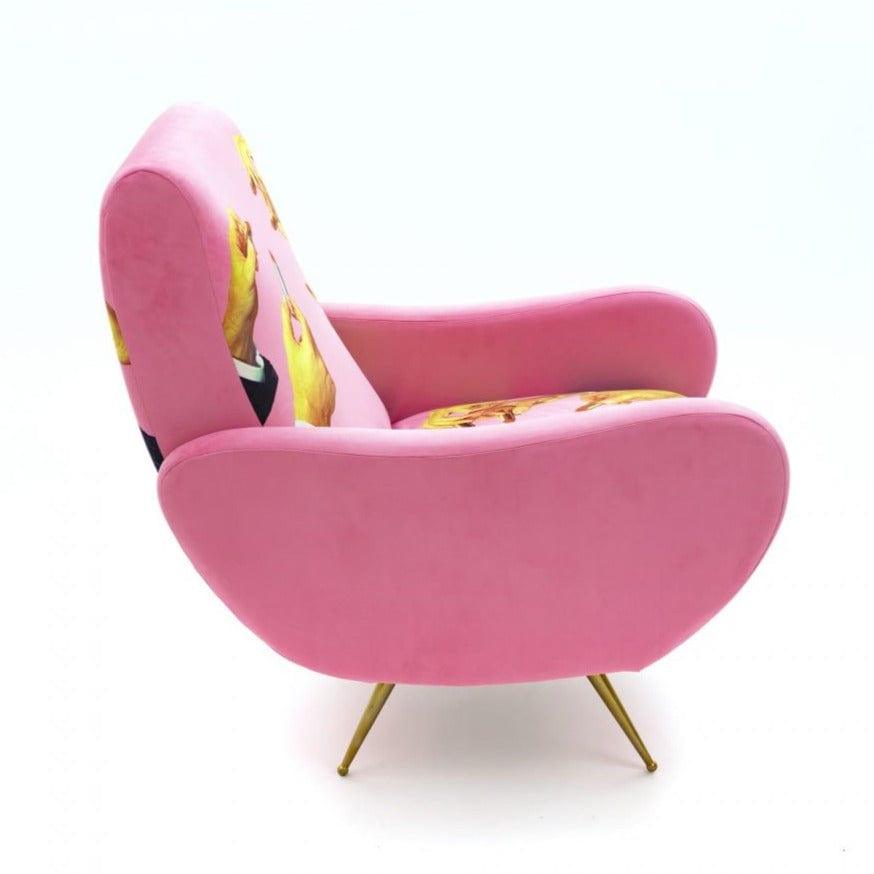 Fotel LIPSTICKS różowy Seletti    Eye on Design