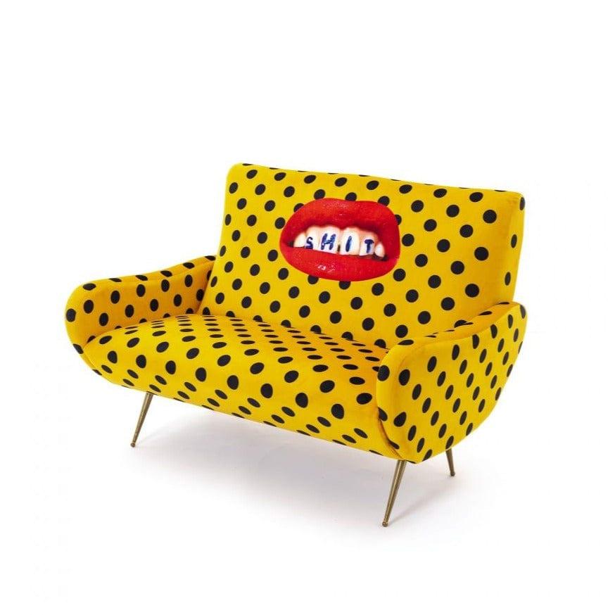Sofa 2-osobowa SHIT żółty Seletti    Eye on Design