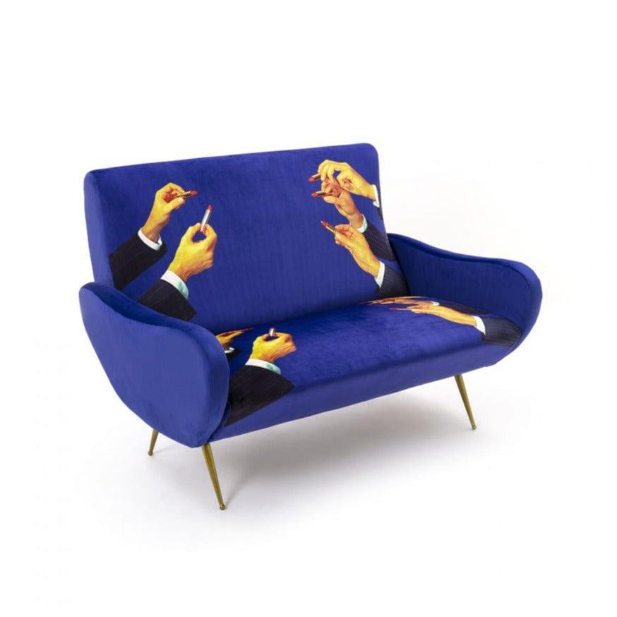 Sofa 2-osobowa LIPSTICKS niebieski Seletti    Eye on Design