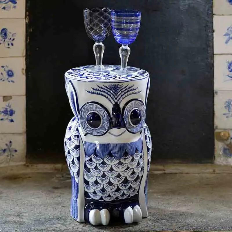 Stolik FLOWER OWL niebieski Pols Potten    Eye on Design