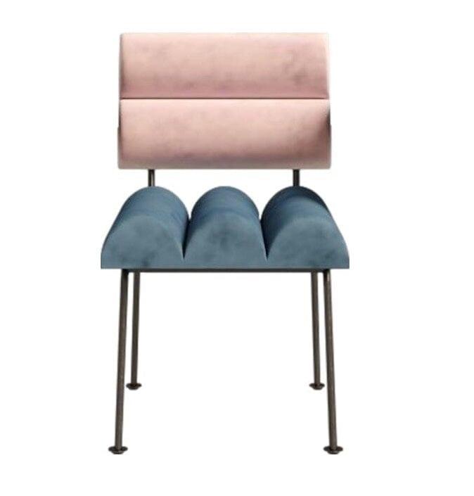 Krzesło ROLL & ROLL różowy z niebieskim Happy Barok    Eye on Design