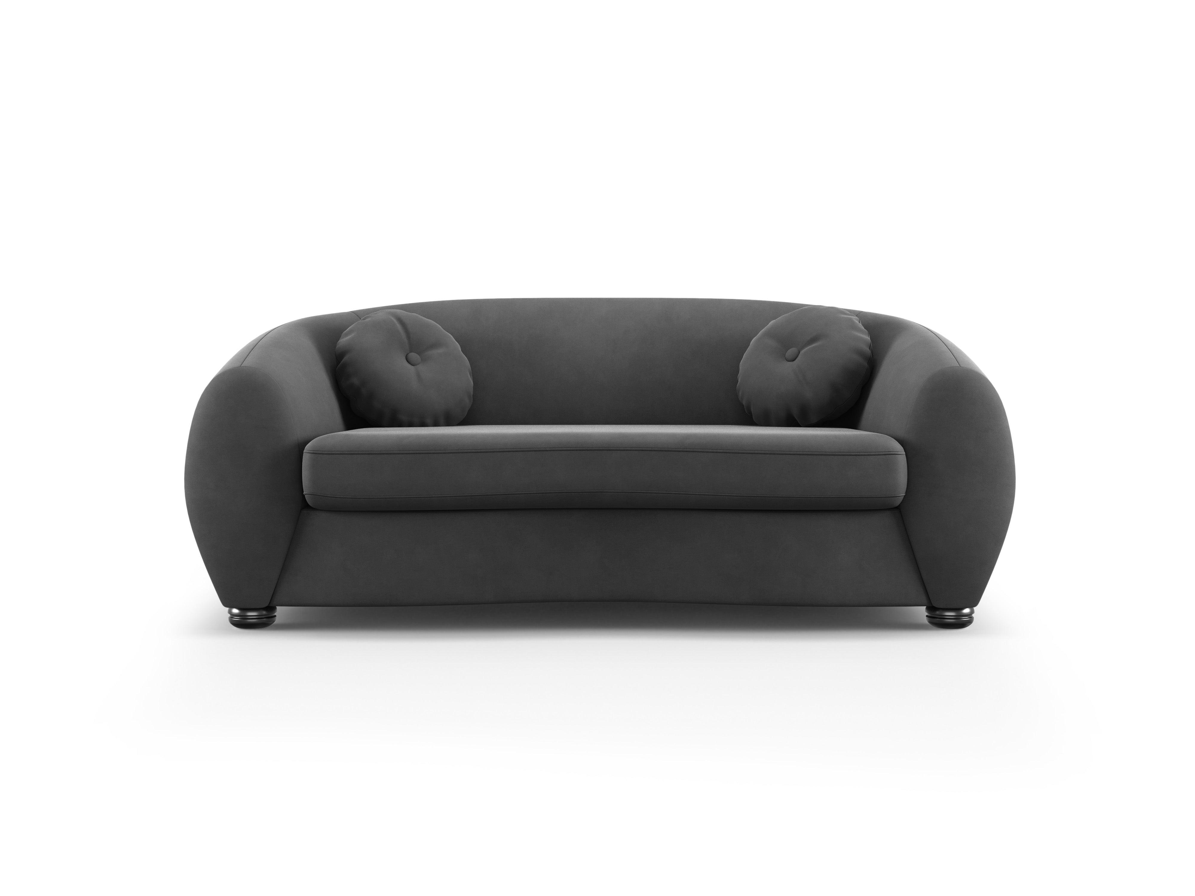 Sofa aksamitna 2-osobowa ELARA szary Windsor & Co    Eye on Design