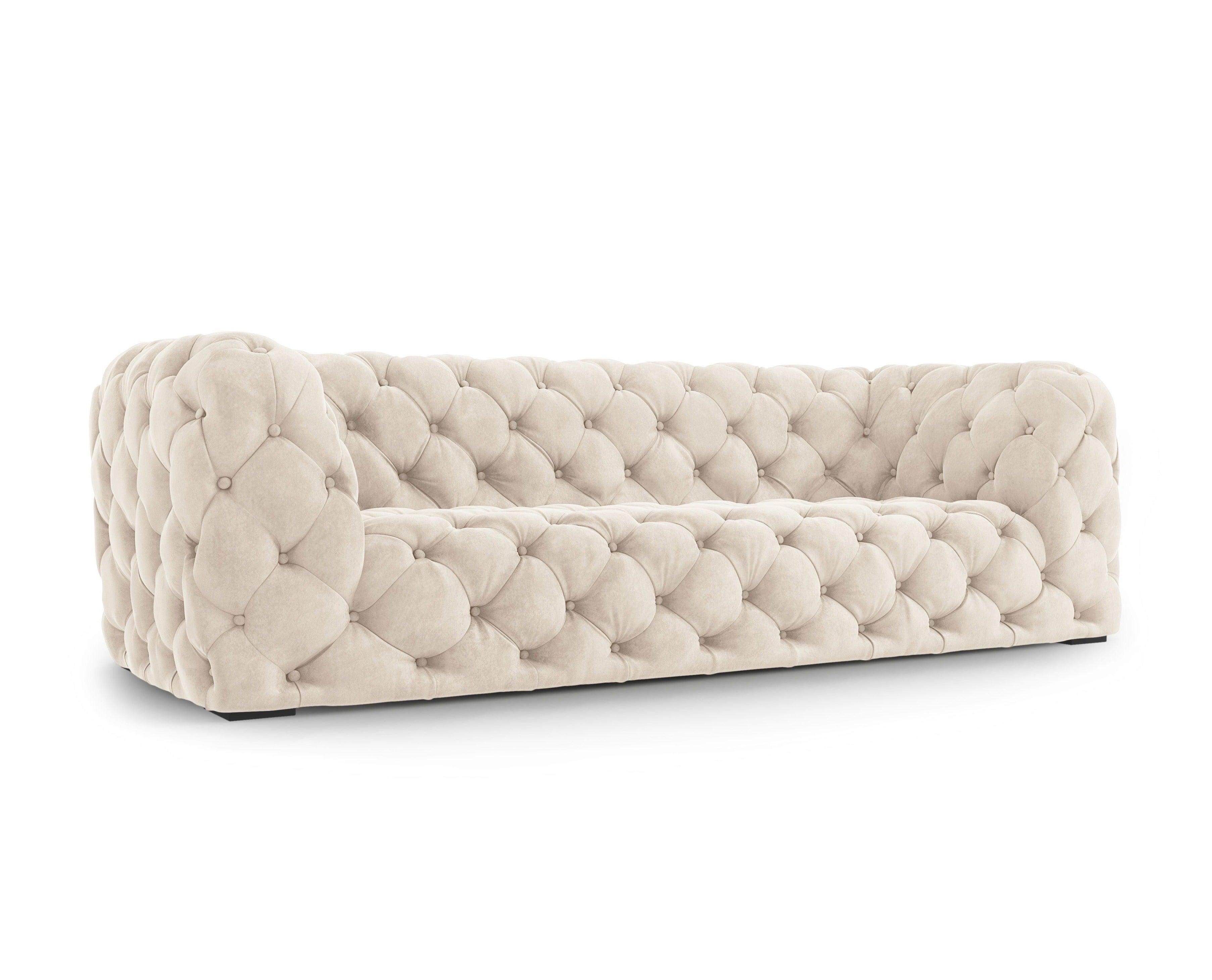 Sofa aksamitna 3-osobowa LOGE jasnobeżowy Windsor & Co    Eye on Design