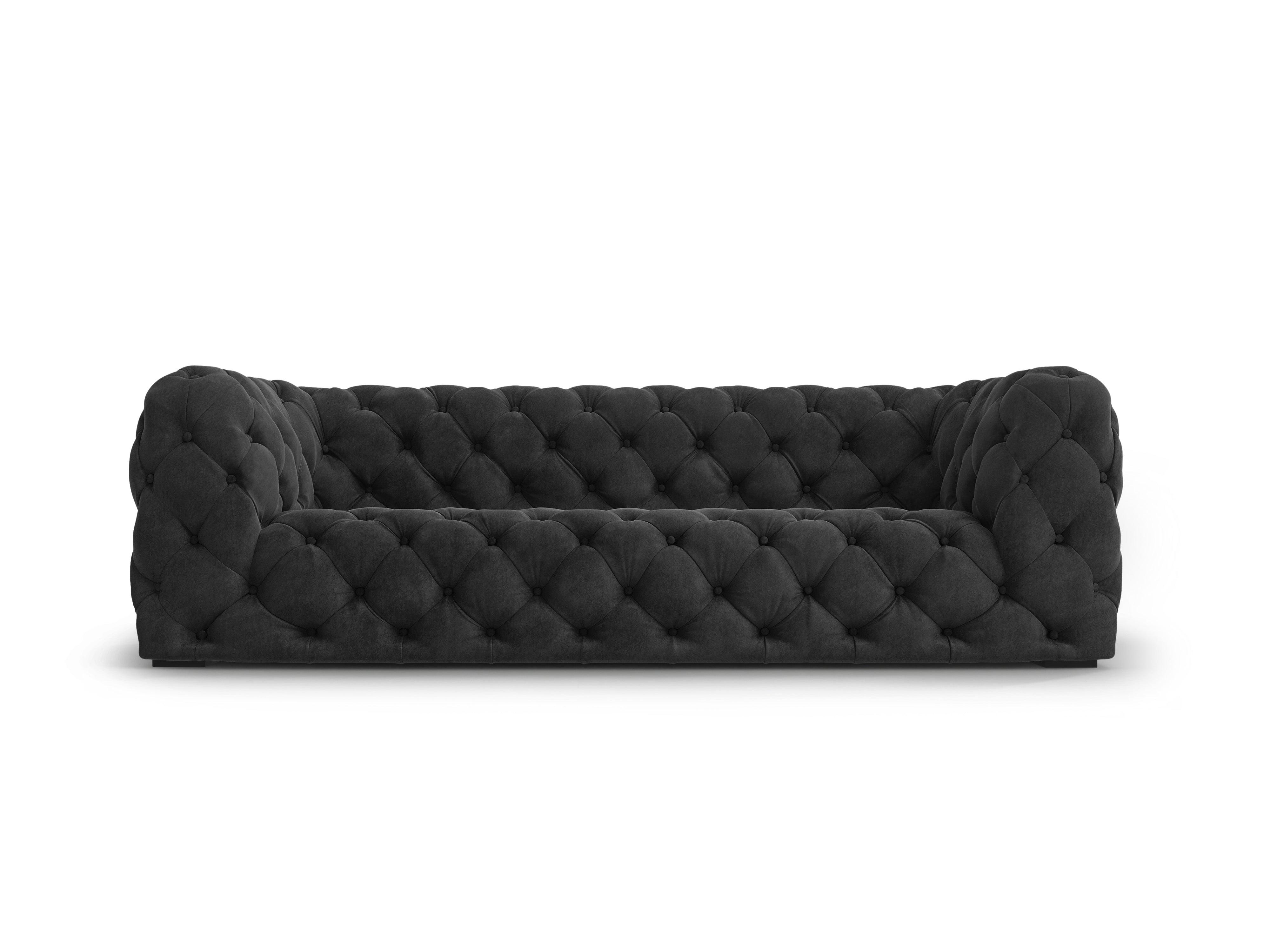 Sofa aksamitna 3-osobowa LOGE ciemnoszary Windsor & Co    Eye on Design