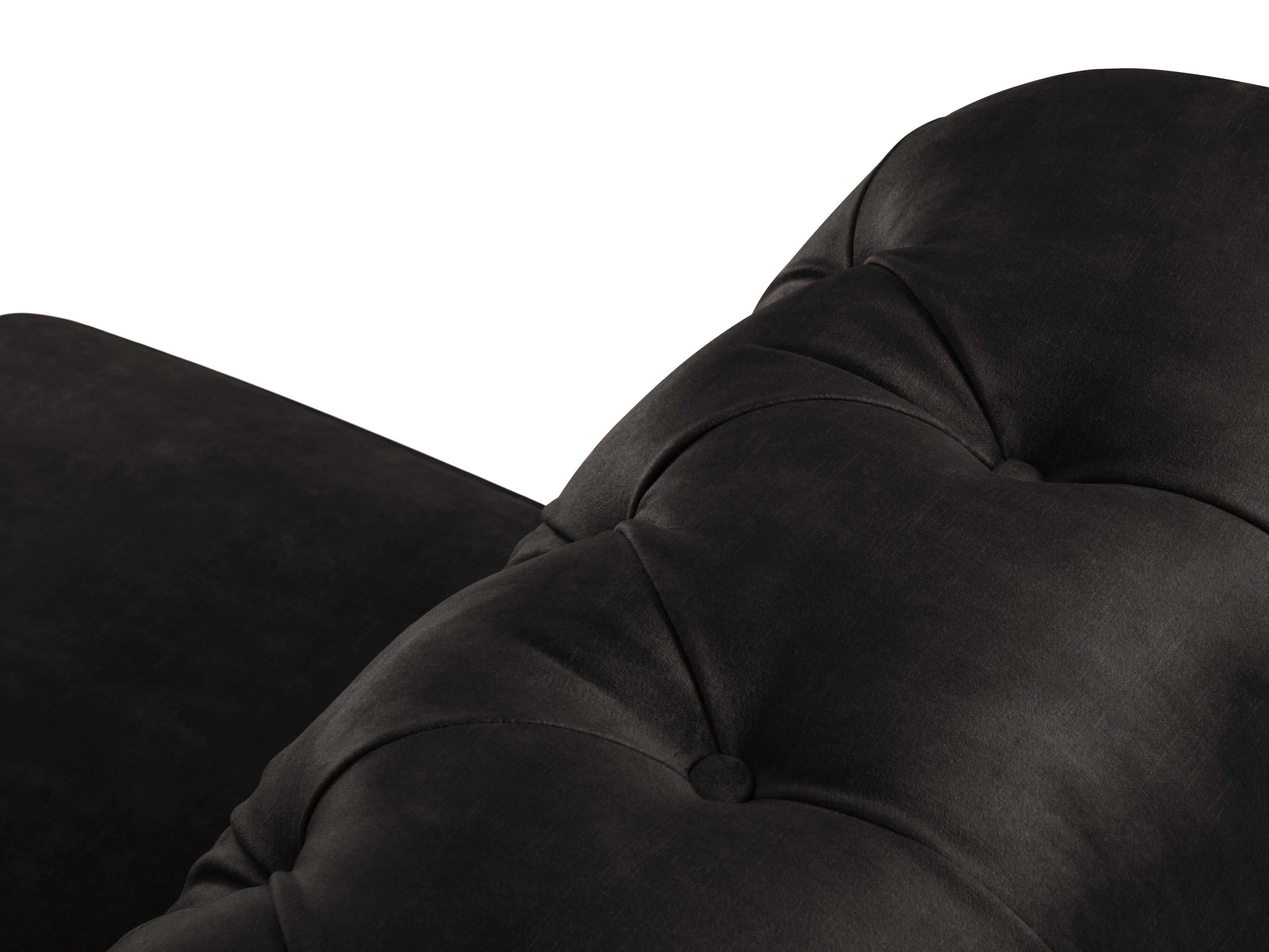 Sofa aksamitna 3-osobowa LAPIS ciemnoszary Micadoni    Eye on Design
