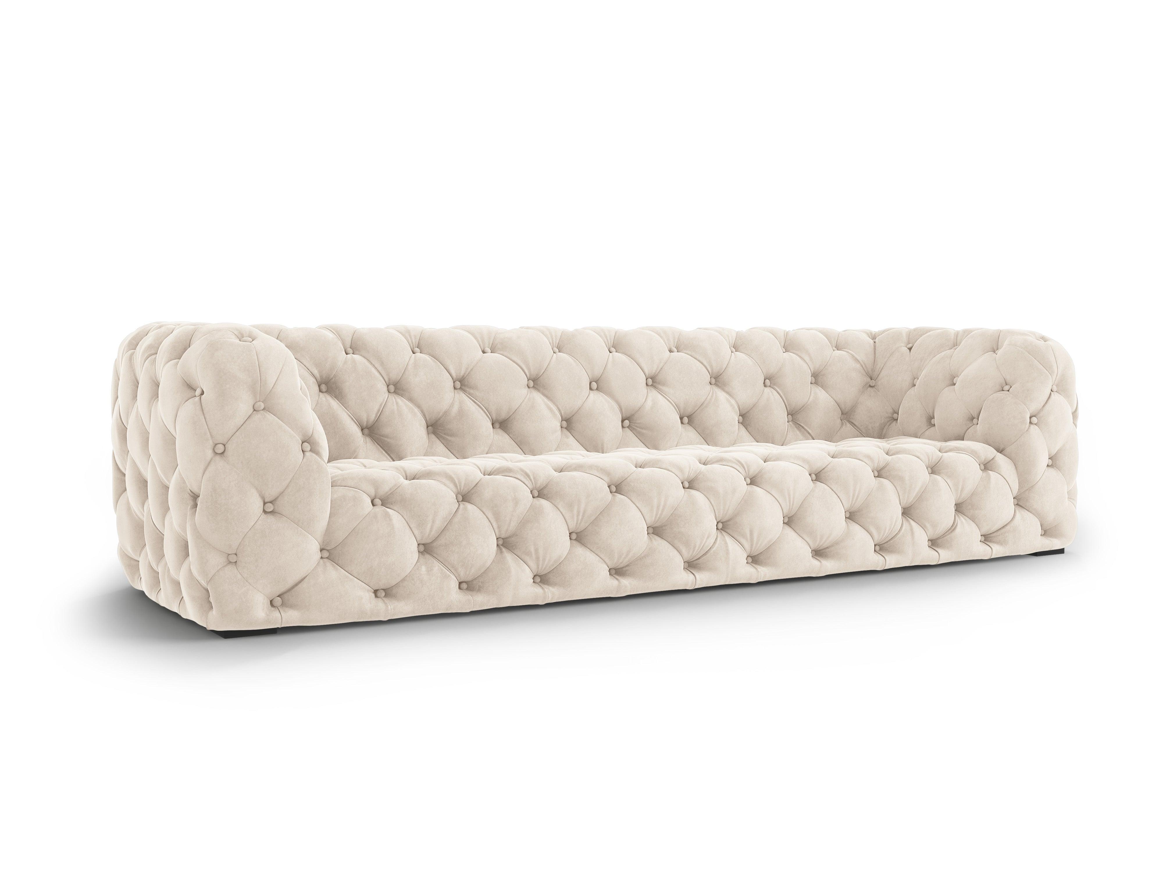 Sofa aksamitna 4-osobowa LOGE jasnobeżowy Windsor & Co    Eye on Design