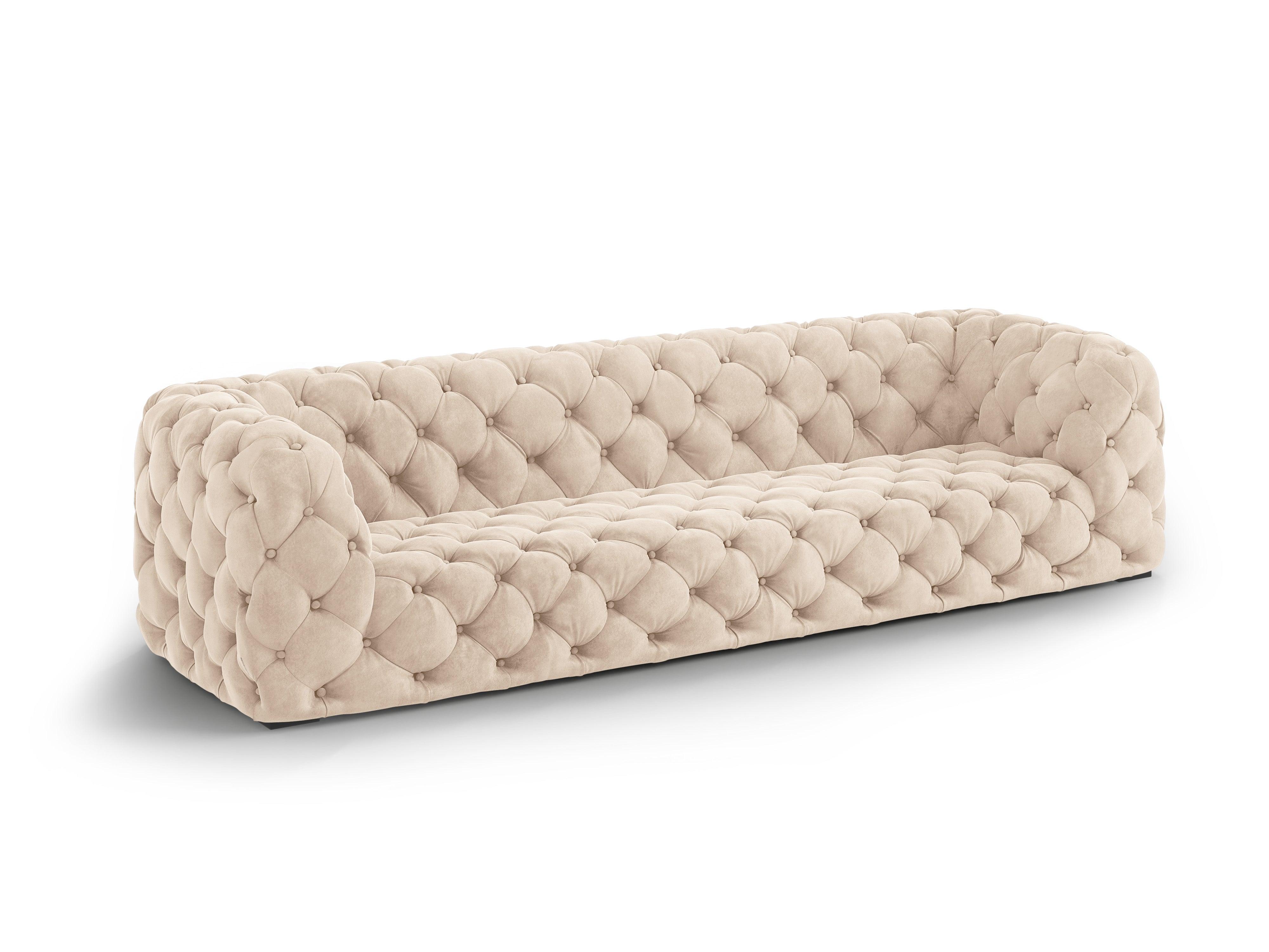 Sofa aksamitna 4-osobowa LOGE beżowy Windsor & Co    Eye on Design