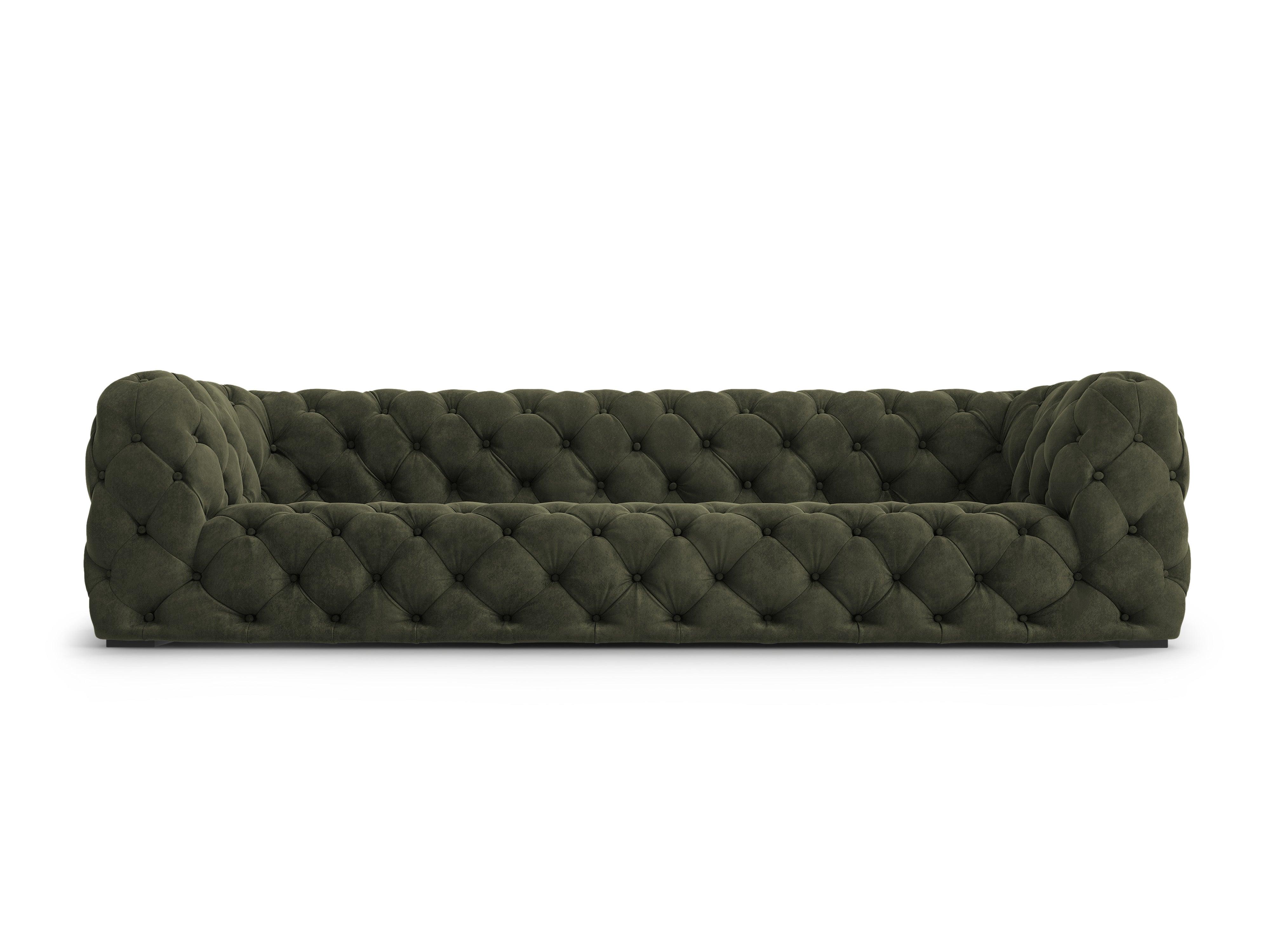 Sofa aksamitna 4-osobowa LOGE ciemnozielony Windsor & Co    Eye on Design