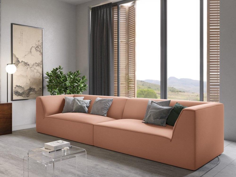Sofa aksamitna RUBY łososiowy Micadoni    Eye on Design