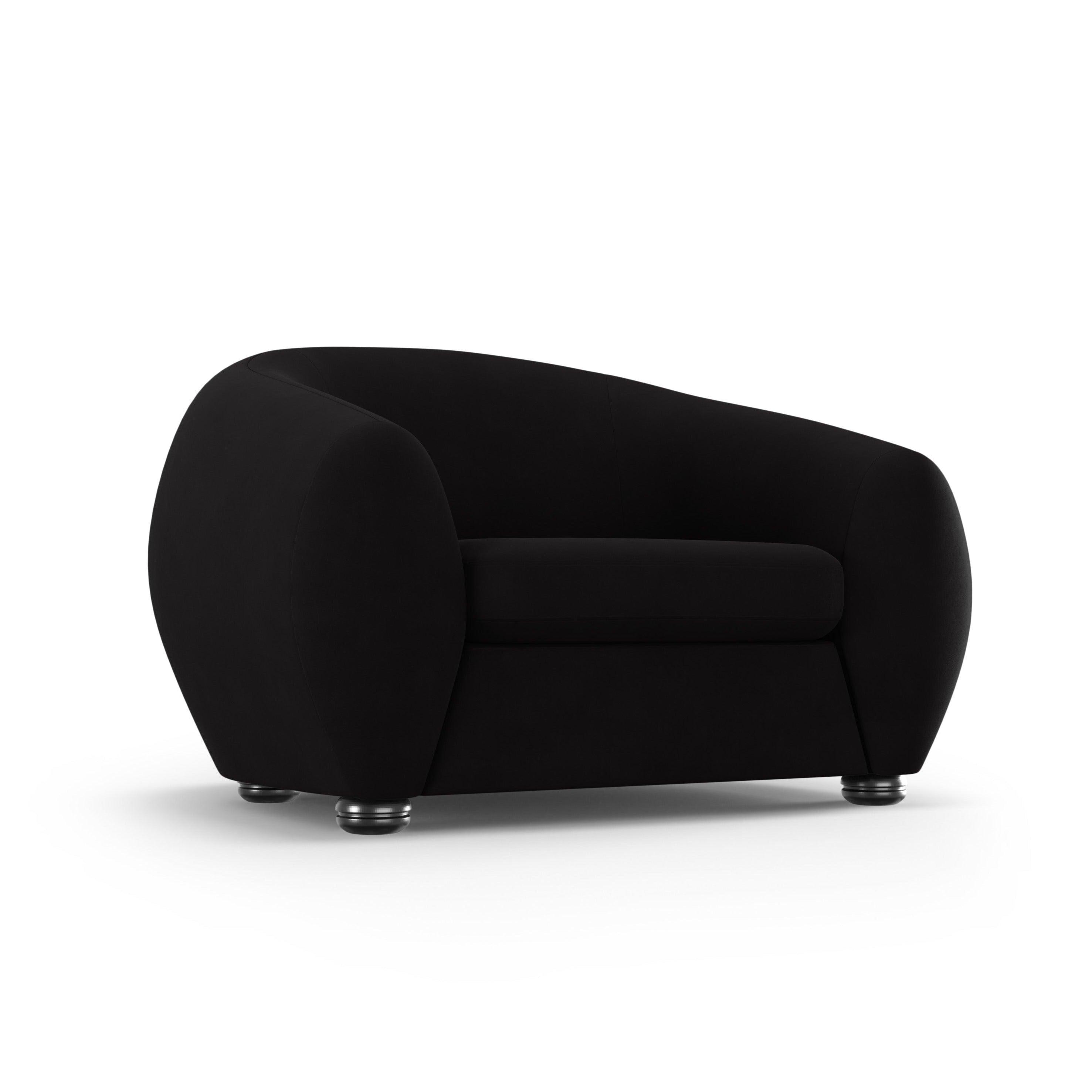 Fotel aksamitny ELARA czarny Windsor & Co    Eye on Design
