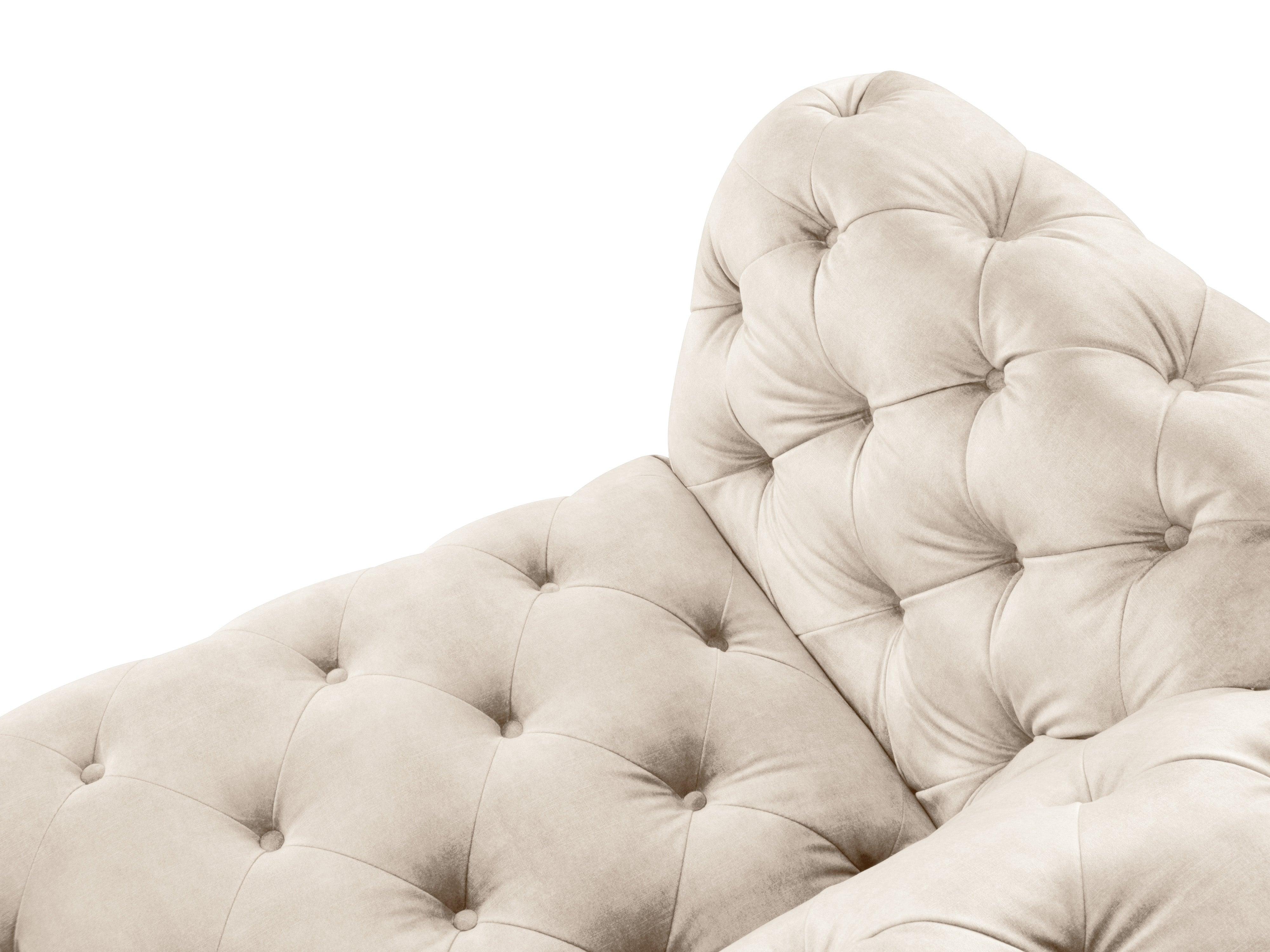 Fotel aksamitny LOGE jasnobeżowy Windsor & Co    Eye on Design