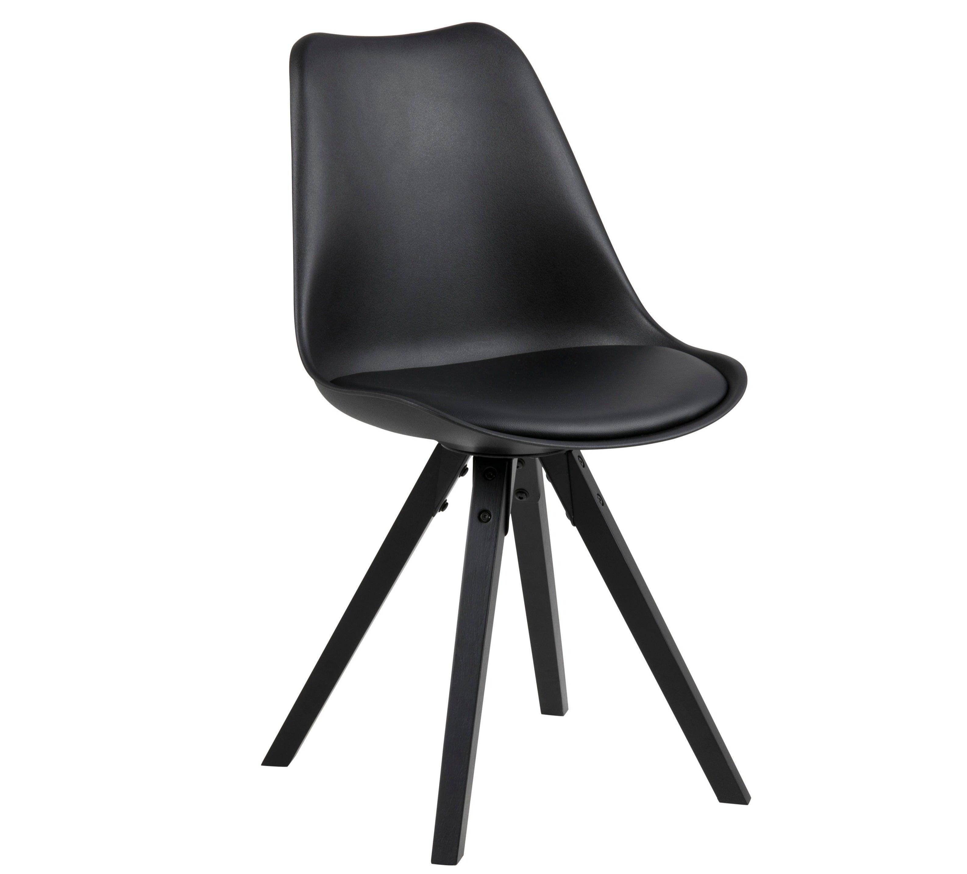 Krzesło ALBERTE czarna ekoskóra z czarną podstawą, Actona, Eye on Design