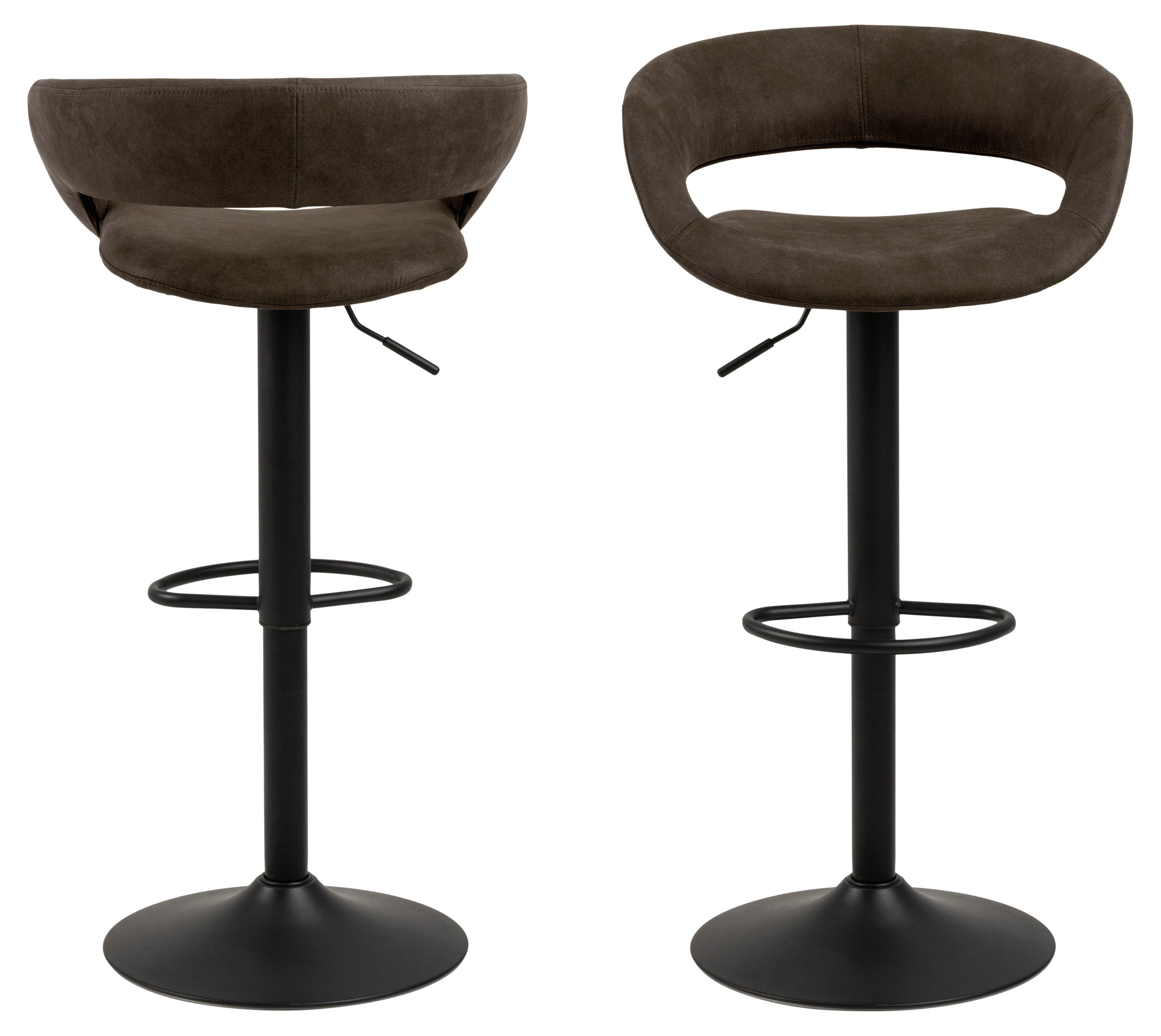 Krzesło barowe SOFIE antracytowy z czarną podstawą Actona    Eye on Design