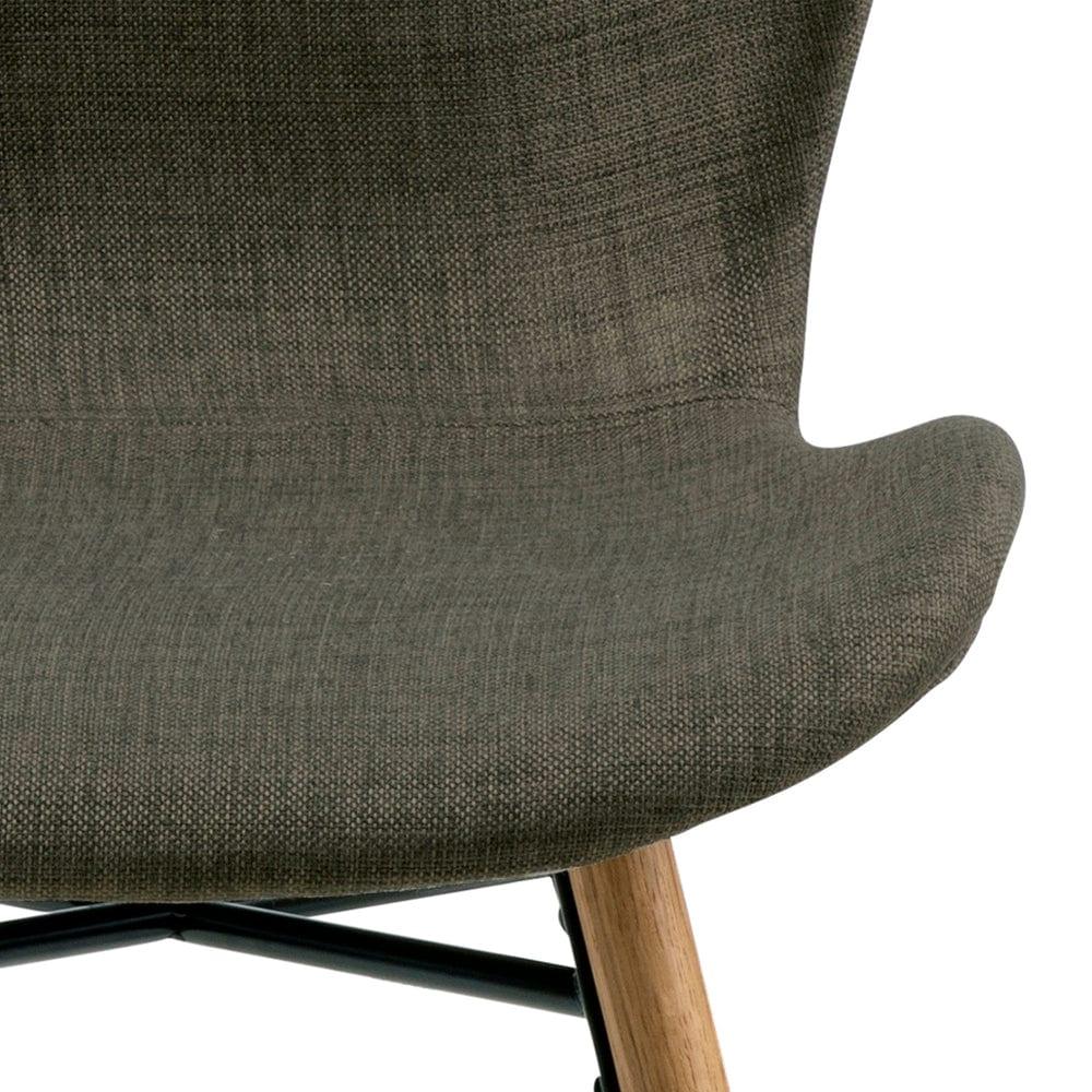Krzesło BJORN khaki z drewnianią podstawą Actona    Eye on Design