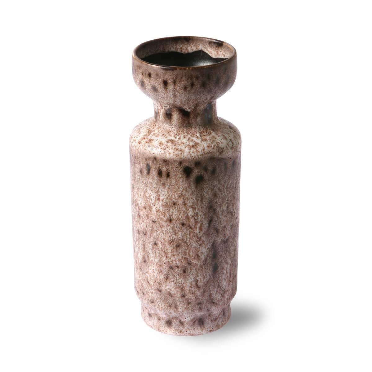 Brązowy ceramiczny wazon retro LAVA - Eye on Design
