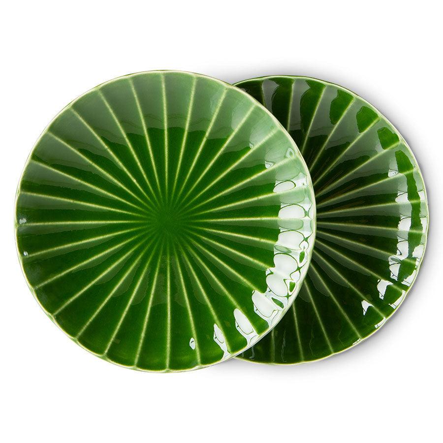 Zestaw 2 ceramicznych talerzy EMERALDS zielony - Eye on Design