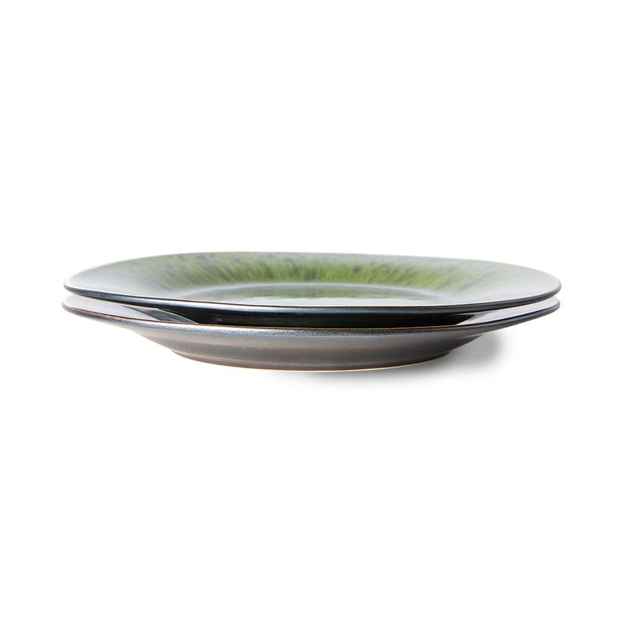 Zestaw 2 ceramicznych talerzy EMERALDS zielony HKliving    Eye on Design
