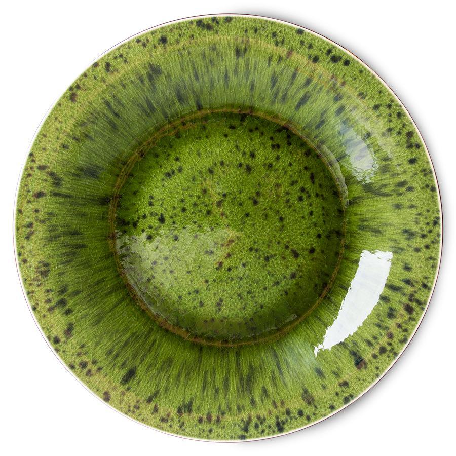 Zestaw 4 ceramicznych talerzy EMERALDS zielony HKliving    Eye on Design