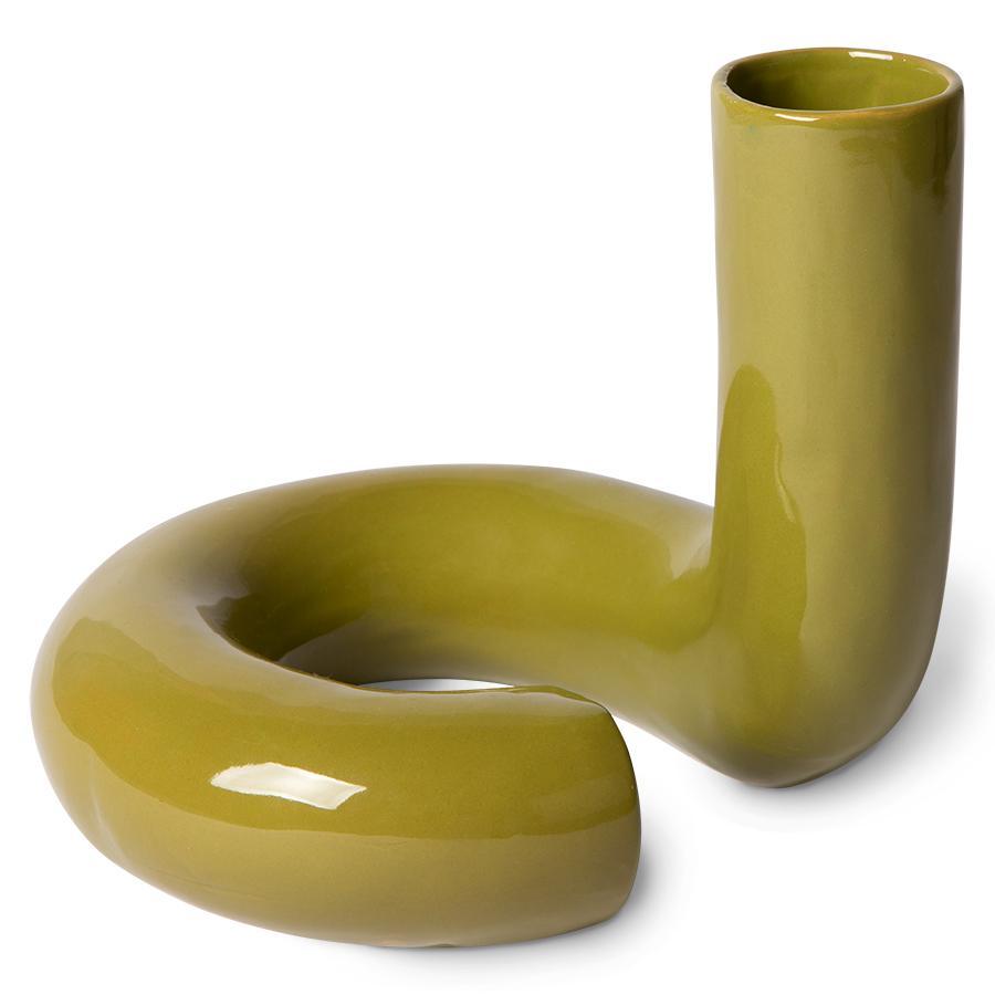 Wazon ceramiczny TWISTED zielony - Eye on Design
