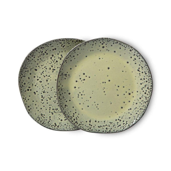 Ceramiczny talerz deserowy Bold&Basic zielony 2 sztuki - Eye on Design