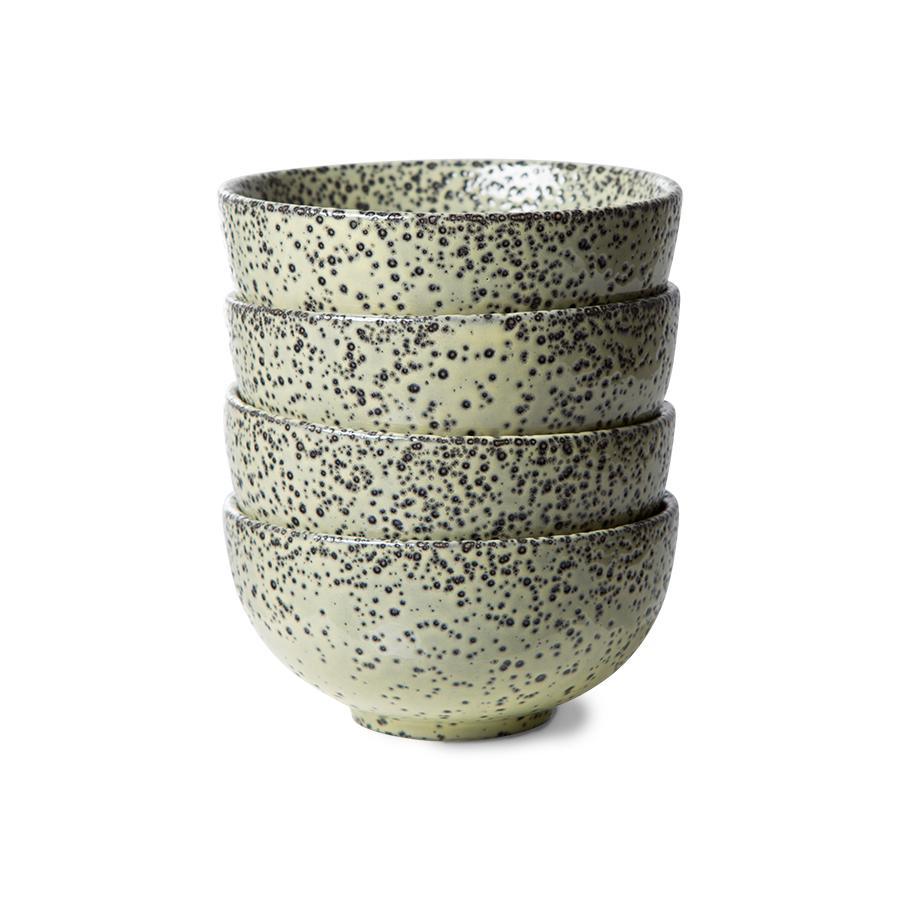Ceramiczna miska GRADIENT zielona 4 sztuki HKliving    Eye on Design