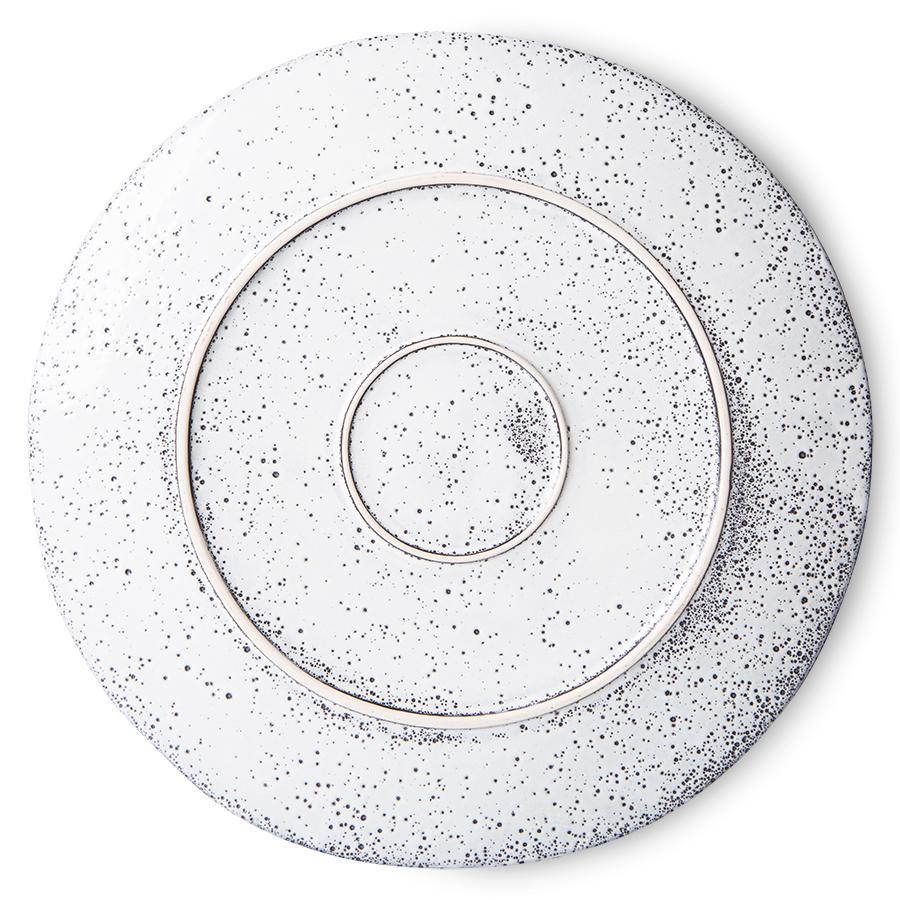 Ceramiczny talerz obiadowy Bold&Basic kremowy 2 sztuki HKliving    Eye on Design
