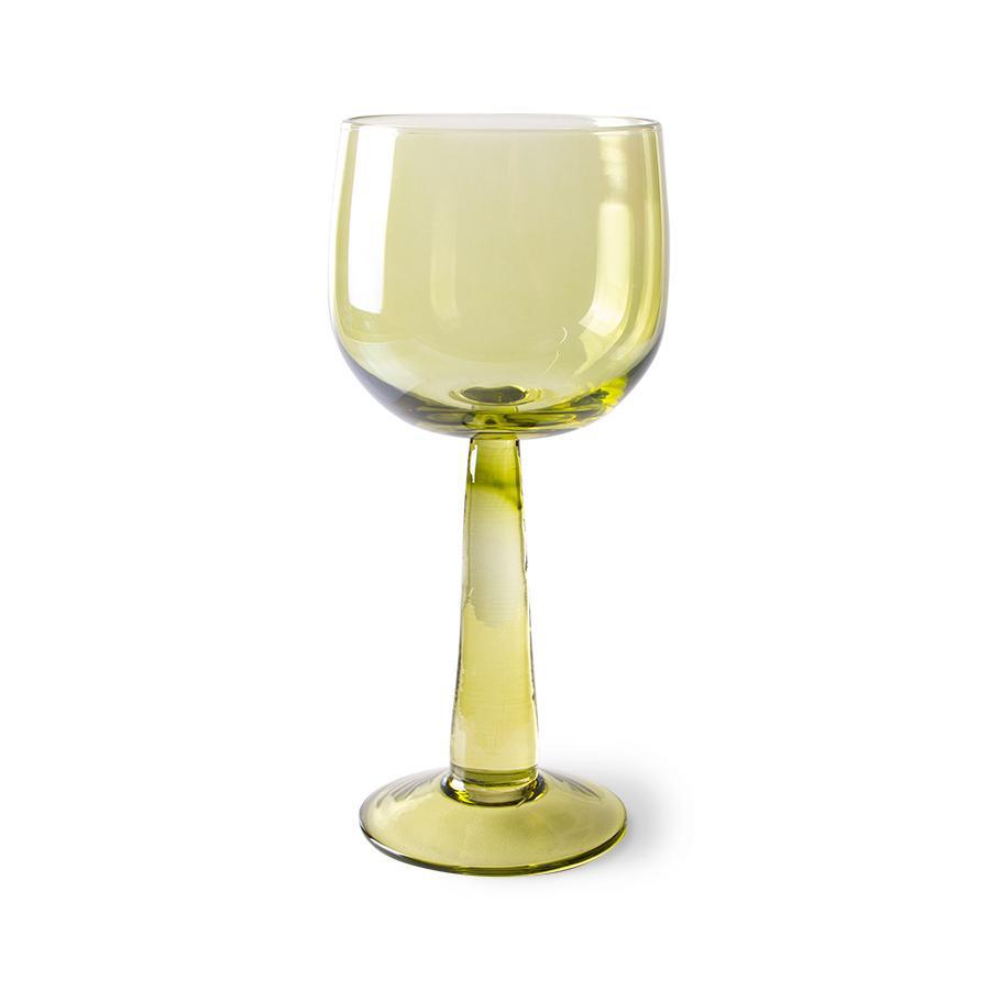 Zestaw 4 kieliszków do wina EMERALDS wysoki oliwkowy zielony - Eye on Design