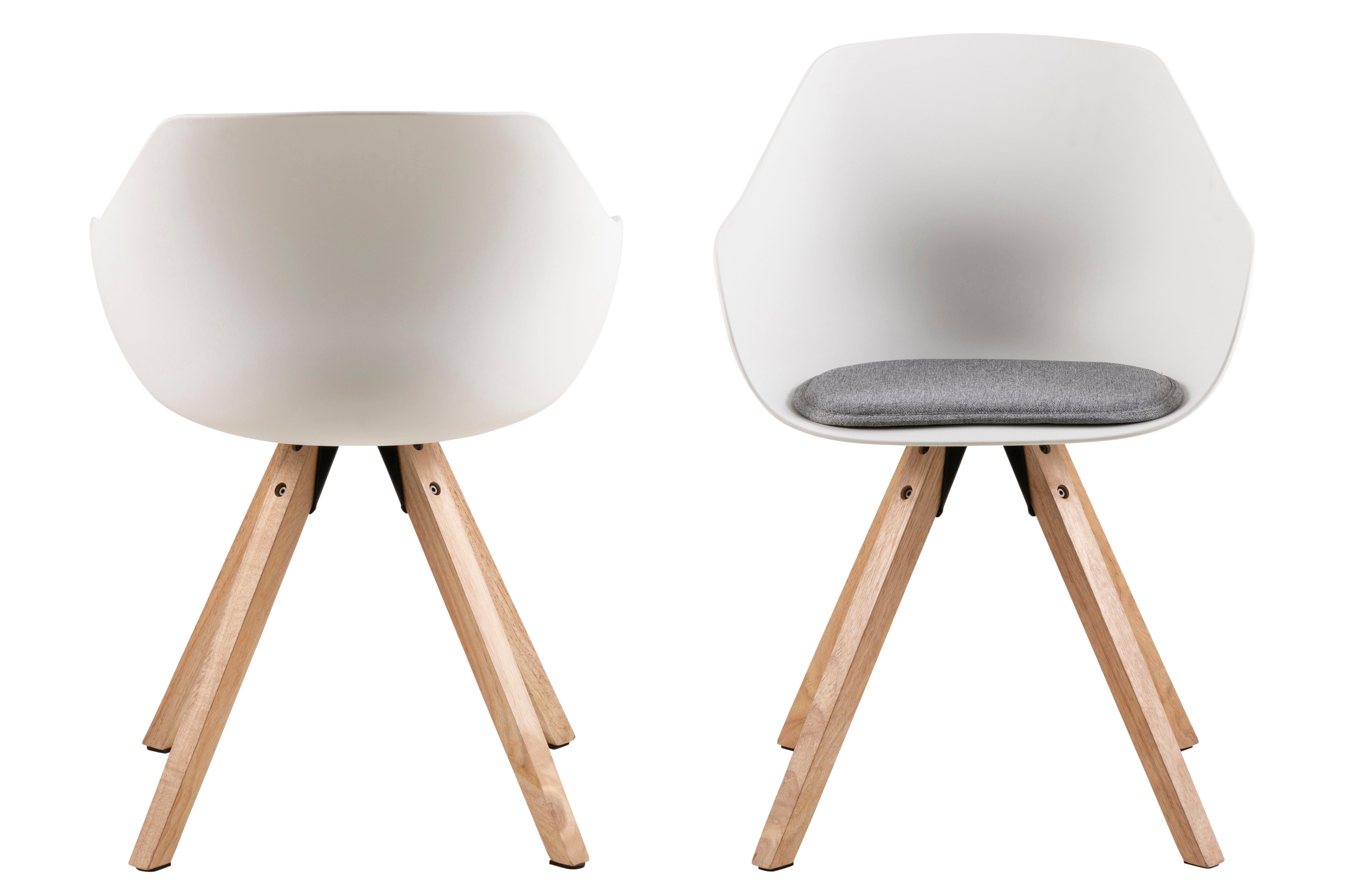 Krzesło ELLI biały z jasną podstawą Actona    Eye on Design