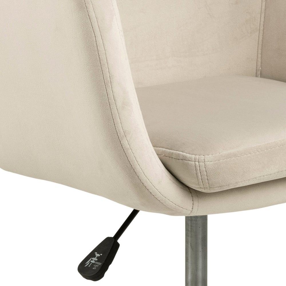 Krzesło biurowe MILAS beżowy z czarną podstawą Actona    Eye on Design