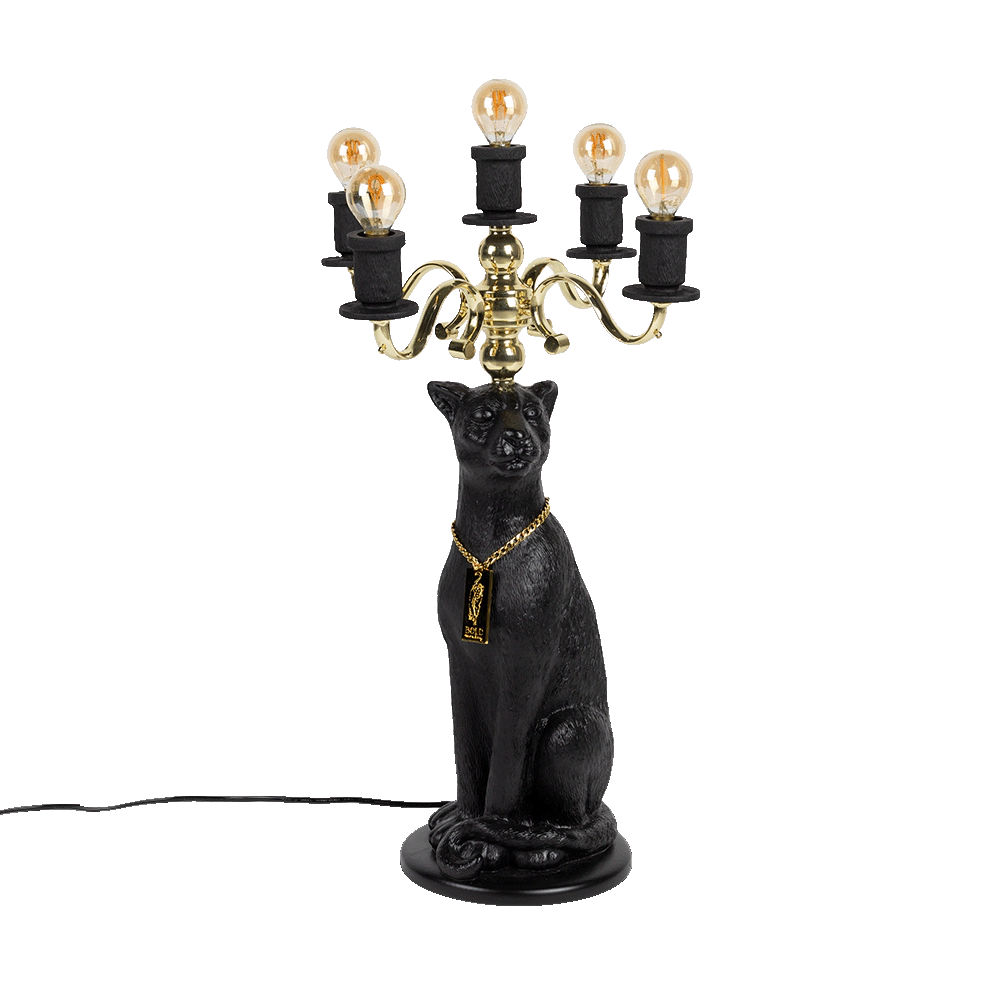 Lampa podłogowa PROUDLY CROWNED PANTHER czarny Bold Monkey    Eye on Design
